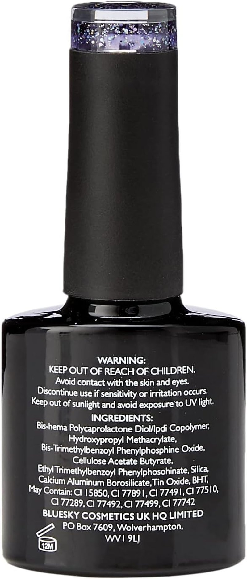 Bluesky Bluesky Gel Polish, Amethyst Purple, BLZ24, 10 Ml, Gel Soluble Nail Polish, Blue, Purple, Dark, Glitter (Curing under UV/LED Lamp Required) Pack (X) image number 6