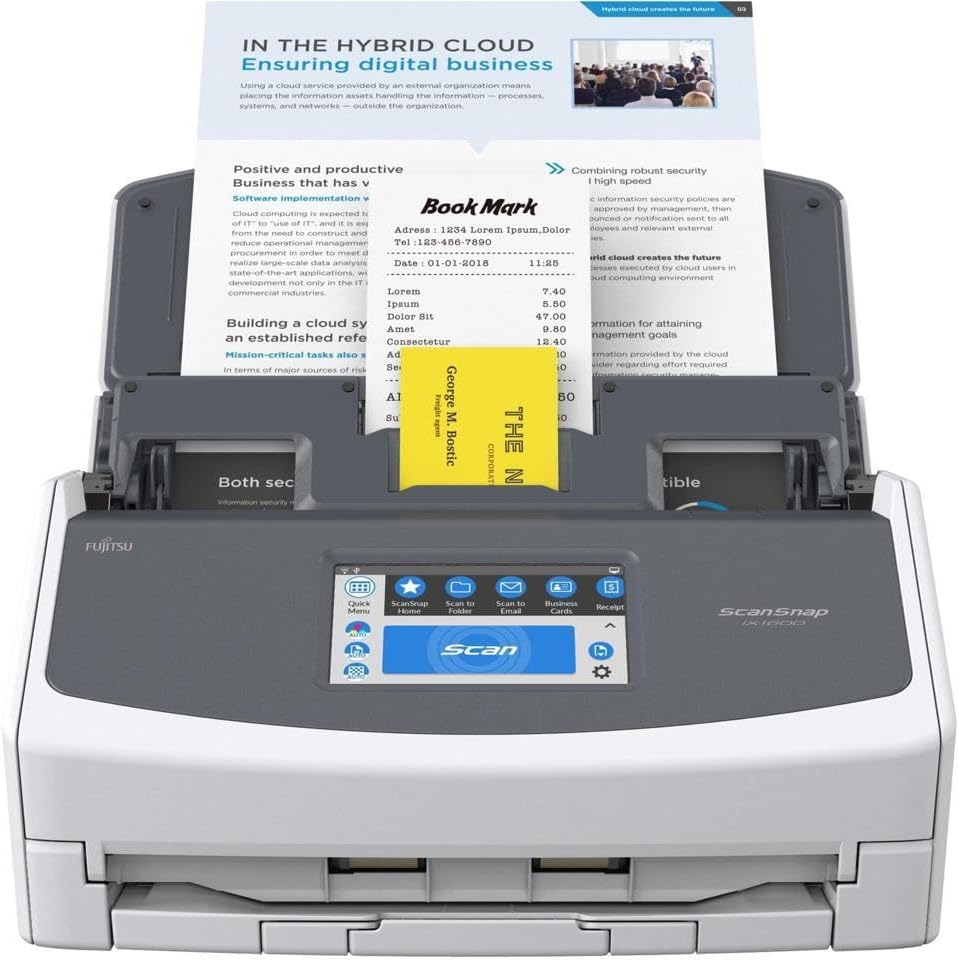 Fujitsu Scansnap Ix1600 ADF Scanner - 600 Dpi Optical