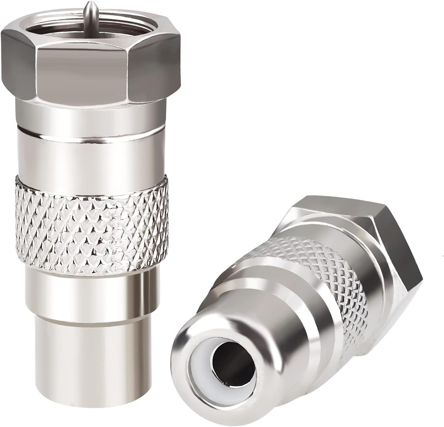 Goupchn Atari 2600 TV Adapter F Type Male to RCA Female RF Coax Coaxial Connector Converter 2PCS for Atari 2600/7800, Sega, Commodore Game System image number 4