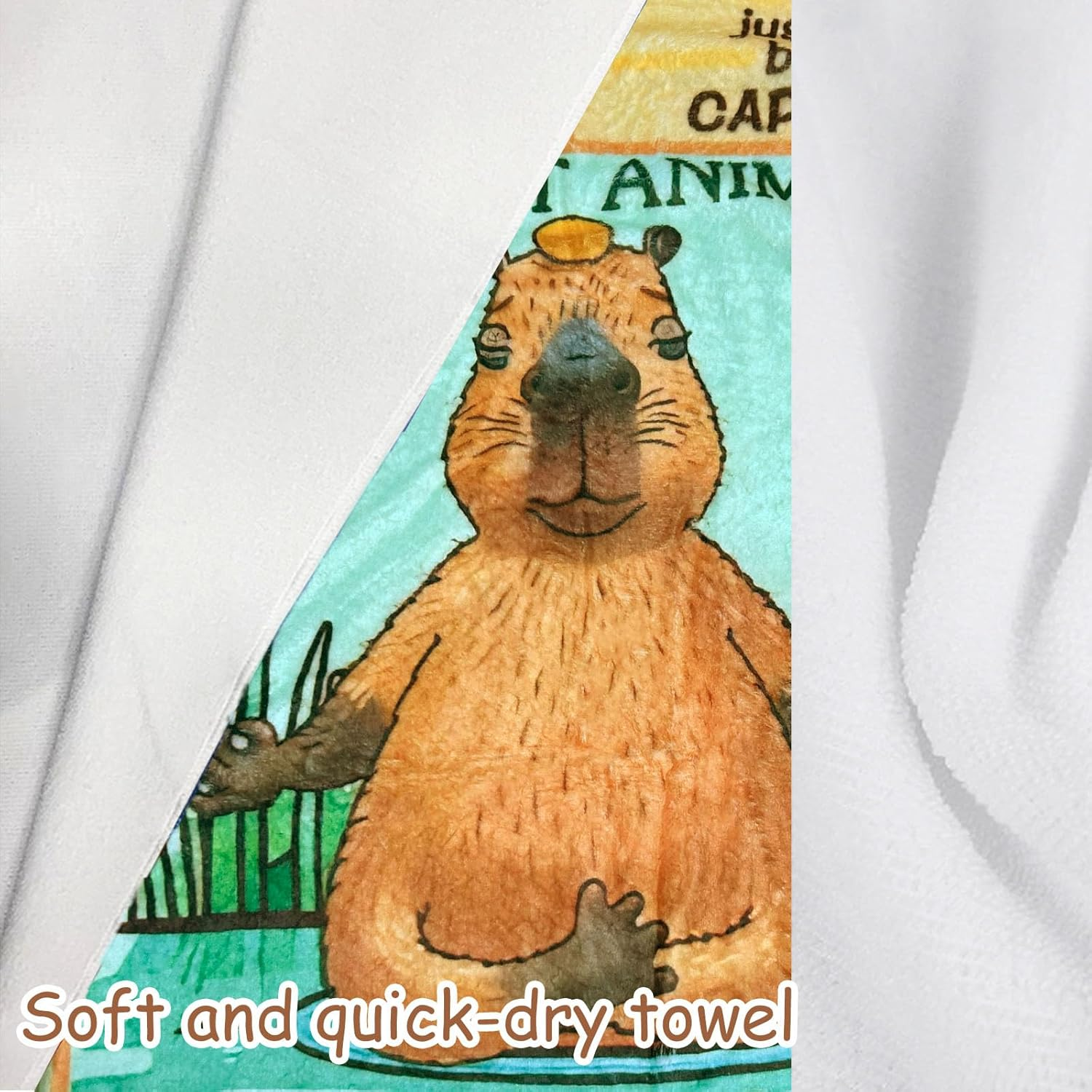Juvanovo Capybara Blanket, 100 X 130 Cm Capybara Cuddly Blanket, Capybara Flannel Blanket, Capybara Soft Blanket, Capybara Sofa Blanket, Capybara Bed Linen, Capybara Merch for Children Adults (A) - A image number 6