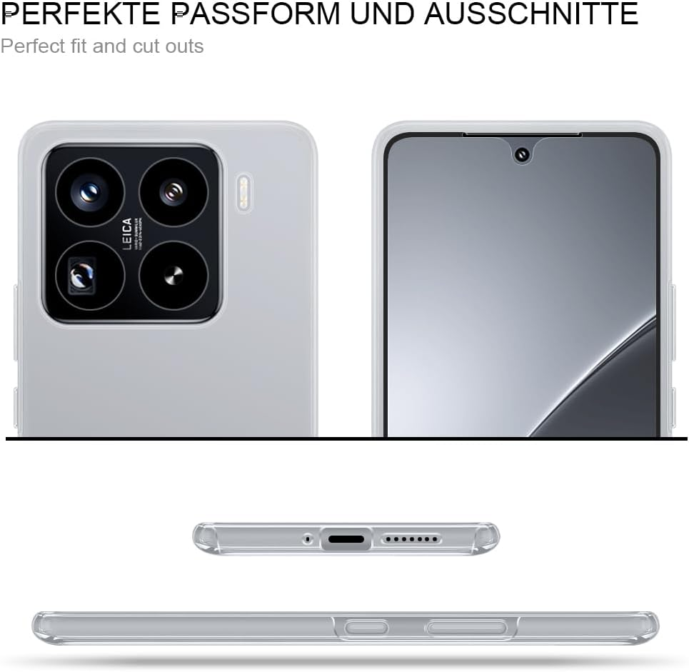 HSP 360 Degree Case for Xiaomi 15 Pro [Full Protection] Mobile Phone Case Protective Case Scratch-Resistant Shockproof Drop Protection Camera Protection Screen Protector Perfect Fit Premium TPU and PC image number 5