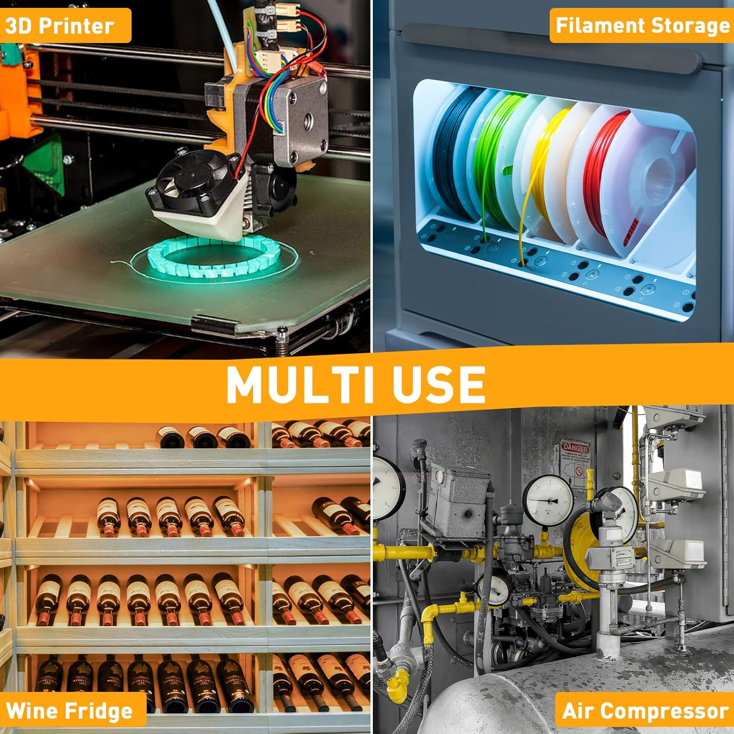 Yeather 6 LBS Silica Gel Beads Easy to Reactivate, Large Capacity - Moisture Indicating Desiccant Ideal for 3D Printer, Air Compressor, Filament Storage (Industry Standard 2-4 Mm) image number 2