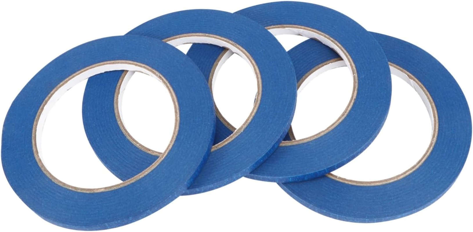 Generic Heat Resistant Blue Masking Tape 4Pcs 6Mm X 50M High Adhesive Car Tape for Auto Painting and 3D Printing Supplies image number 4
