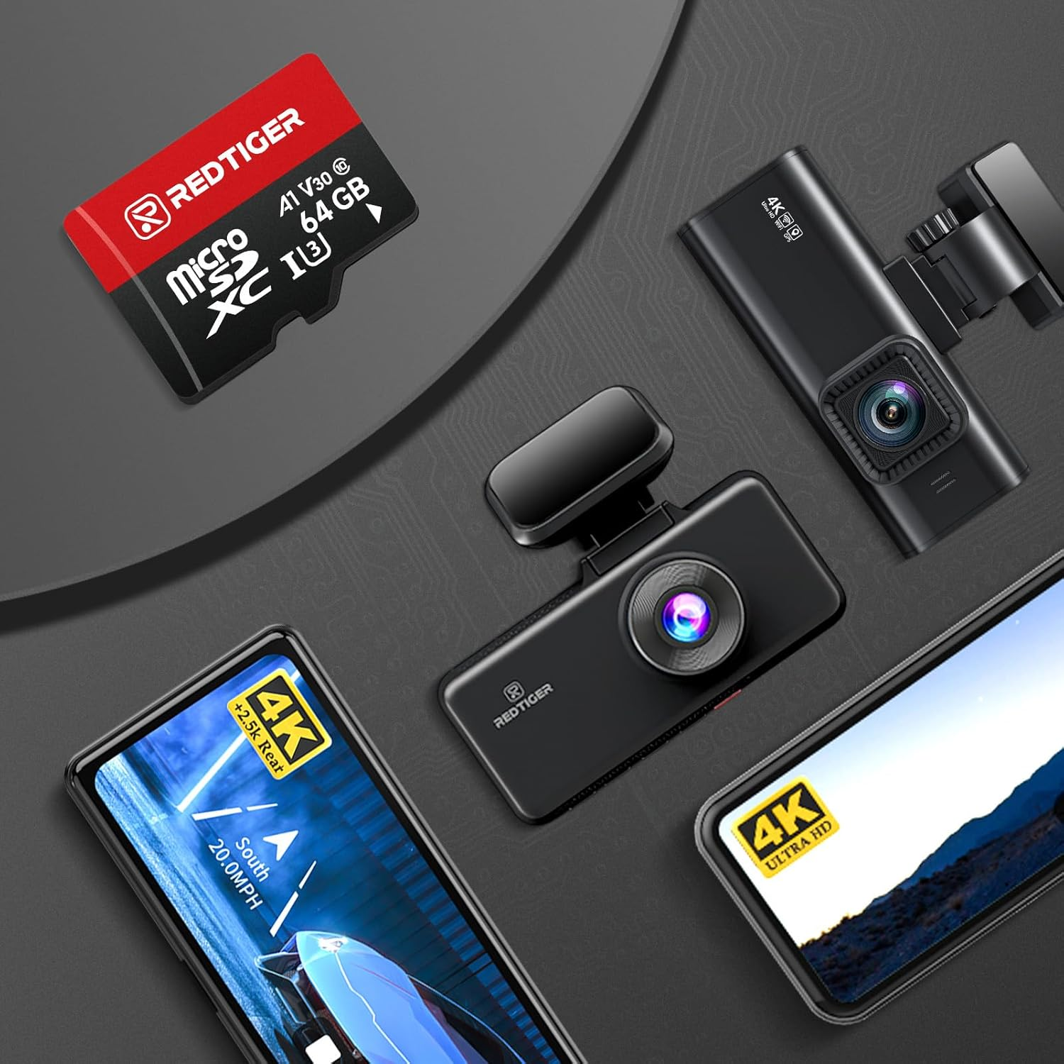 REDTIGER High Speed 64GB Micro SD Card with Adapter, Microsdxc UHS-I Class 10, U3, V30 A1, Support for Dash Cam and 4K Video Recording, Compatible Only with F7NP & F7N Touch image number 4