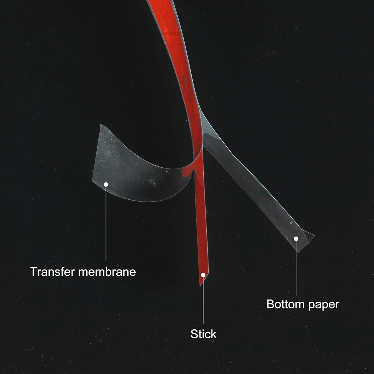 Car Exterior Accessories Rear View Mirror Stickers Decor Car Body Sticker Vinyl 4Pcs (Red) image number 2