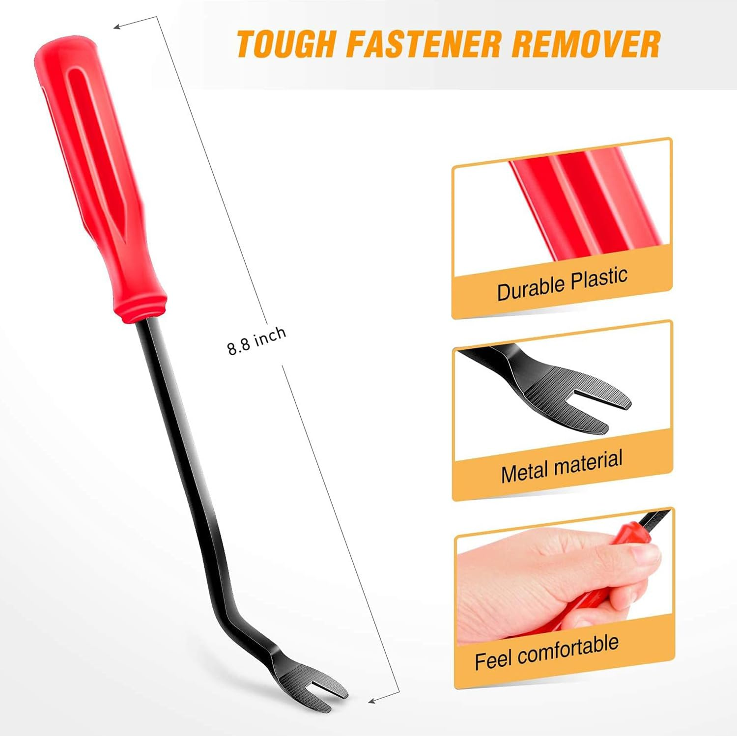 240PCS Bumper Retainer Clips Car Plastic Rivets Fasteners Push Retainer Kit Most Popular Sizes Auto Push Pin Rivets Set -Door Trim Panel Fender Clips for GM Ford Toyota Honda image number 5