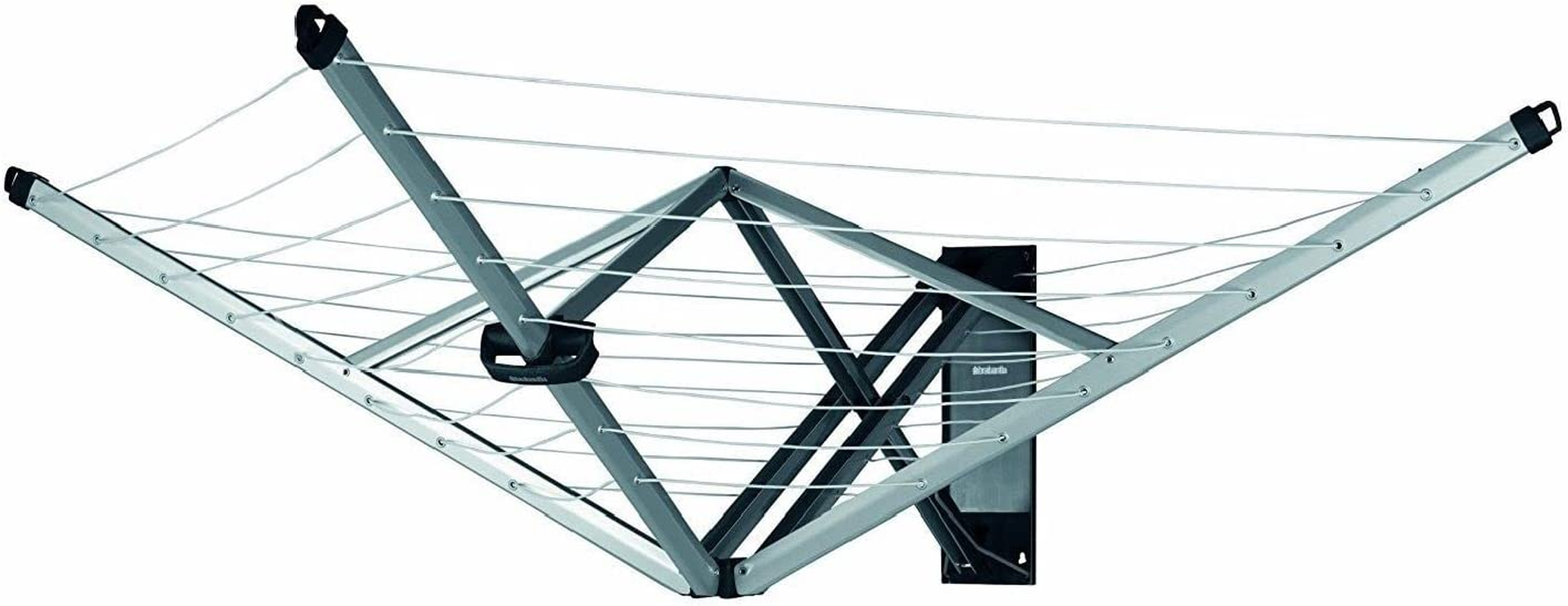 Brabantia 475924 Wall Fix and Storage Box (09027 plus 09024) Clotheslines,Matt Steel image number 1