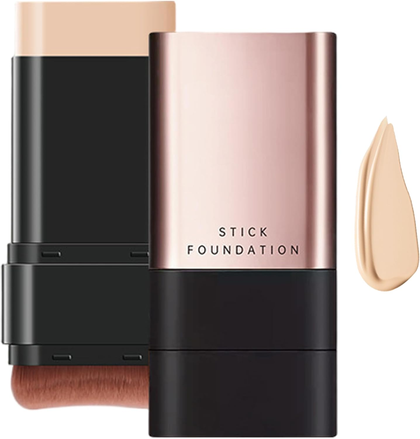 Foundations Stick with Brush, Waterproof Long-Lasting Hydrating Concealer Stick Foundations Makeup Accessories for Daily Use, Natural Color