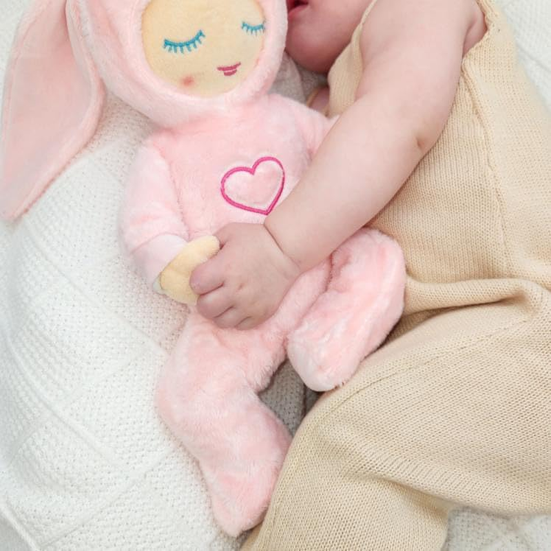 Lulla Doll Baby Sleep Aid Outfit | Cozy Pink Bunny Outfit | Soft, Snuggly, Machine-Washable Clothes for Lulla Doll | Newborn Essentials image number 1