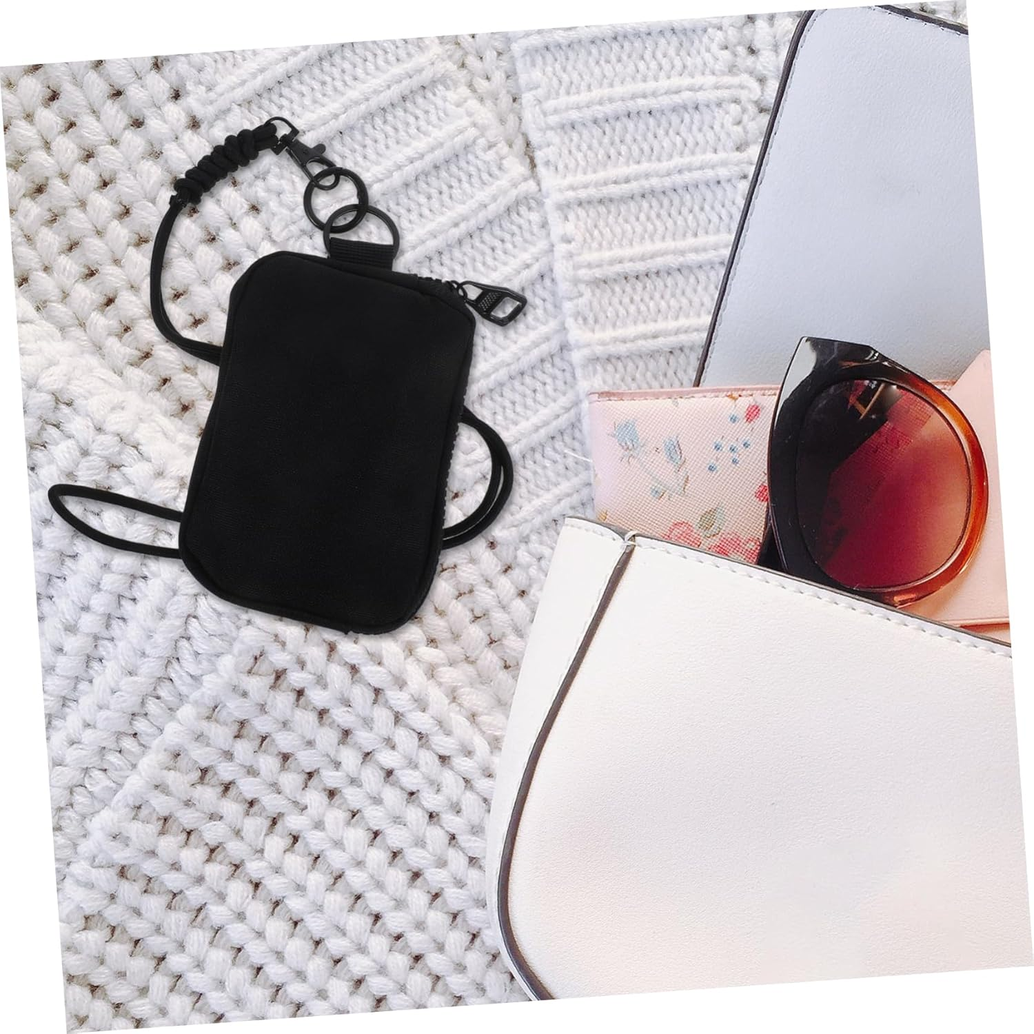 JECOMPRIS Outdoor Leisure Lanyard Bag Multi Functional Hanging Pocket for Travel Sports Activities Holds Keys Earphones Credit Cards Coins image number 3