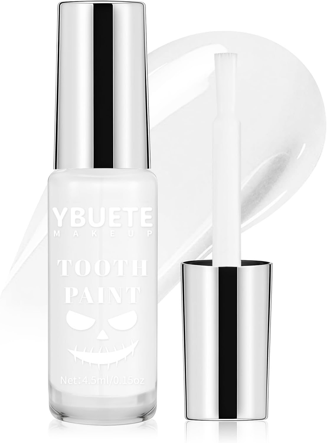 YBUETE Professional Halloween White Tooth Paint,Instant Bright White Vampire Tooth, Safe Long Lasting SFX Teeth Paint, Perfect for Cosplay, Halloween Makeup, Theater, and Special Effects