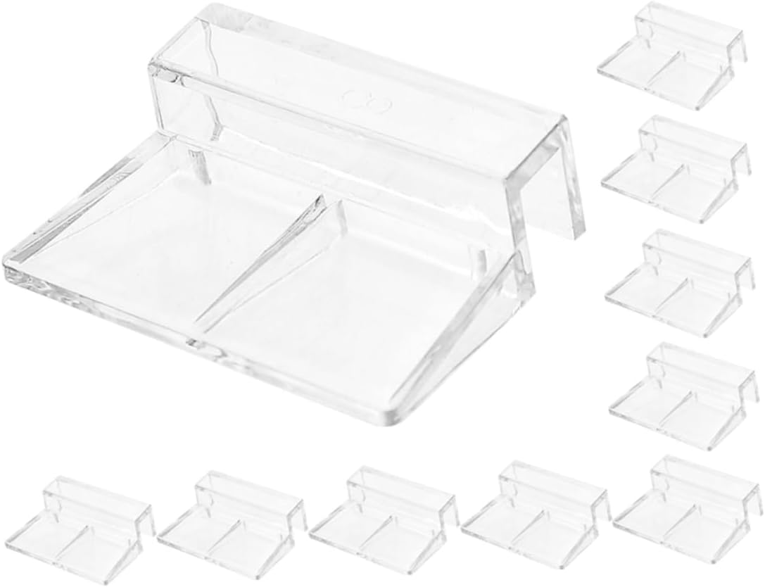 SUPVOX Aquarium Lid Clips 6Mm 12 Pcs Acrylic Fish Tank Lid Holder Sturdy Cover Rack image number 2