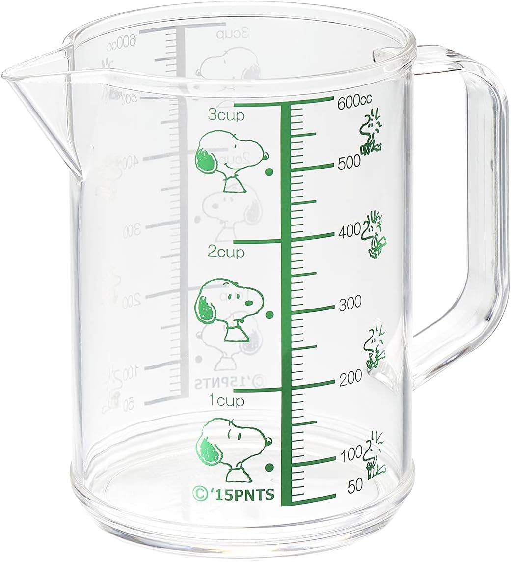 OSK MC-1 Measuring Cup, Rilakkuma Measuring Cup, Small, 7.8 Fl Oz (200 Ml), Made in Japan, Graduated, Boiling Water, Handle, Cute, Stylish, Easy to Use, Easy to Pour, for Cooking, Clear image number 1