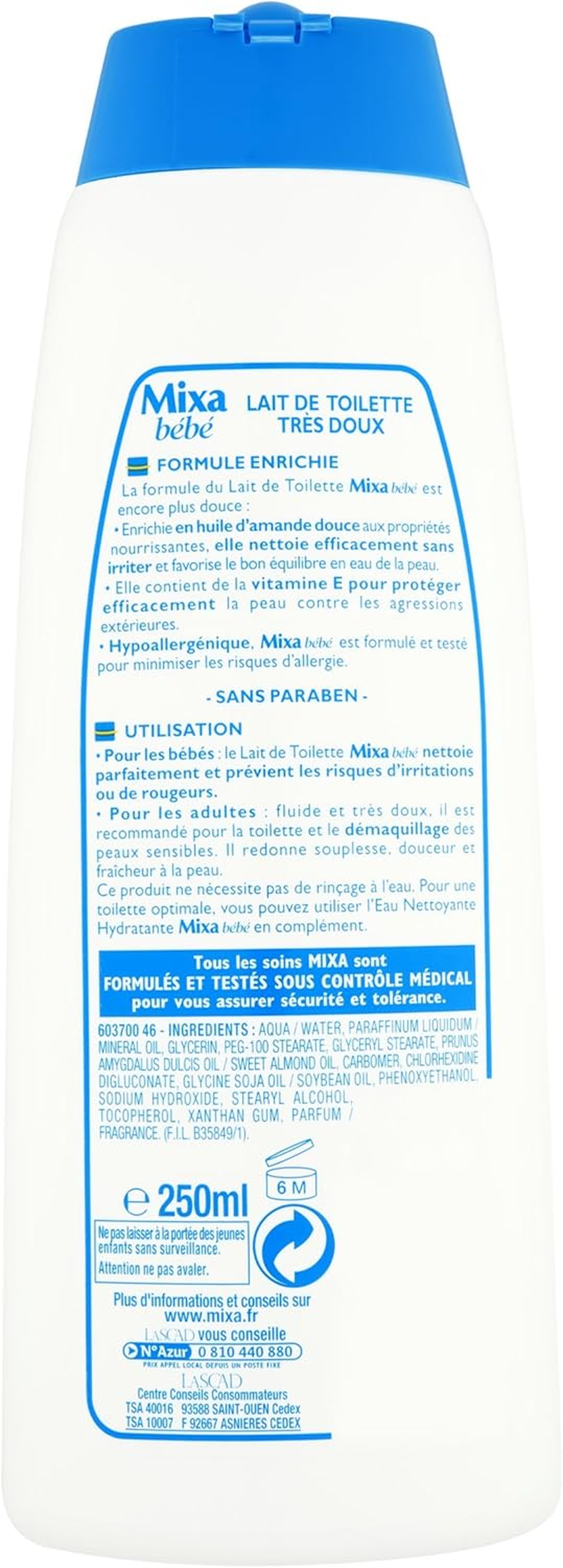 Mixa B&eacute;b&eacute; Lait De Toilette image number 2