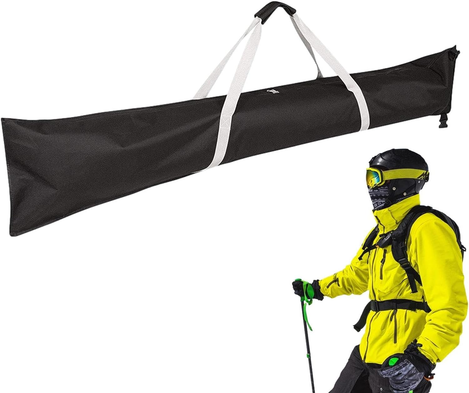 Skiing Travel Case - Snowboard Organizer Bag with Handle | Waterproof Protective Ski Bag | Durablee Ski Equipment Storage | Transport Bag for Skis, Snowboards, and Travel Accessories