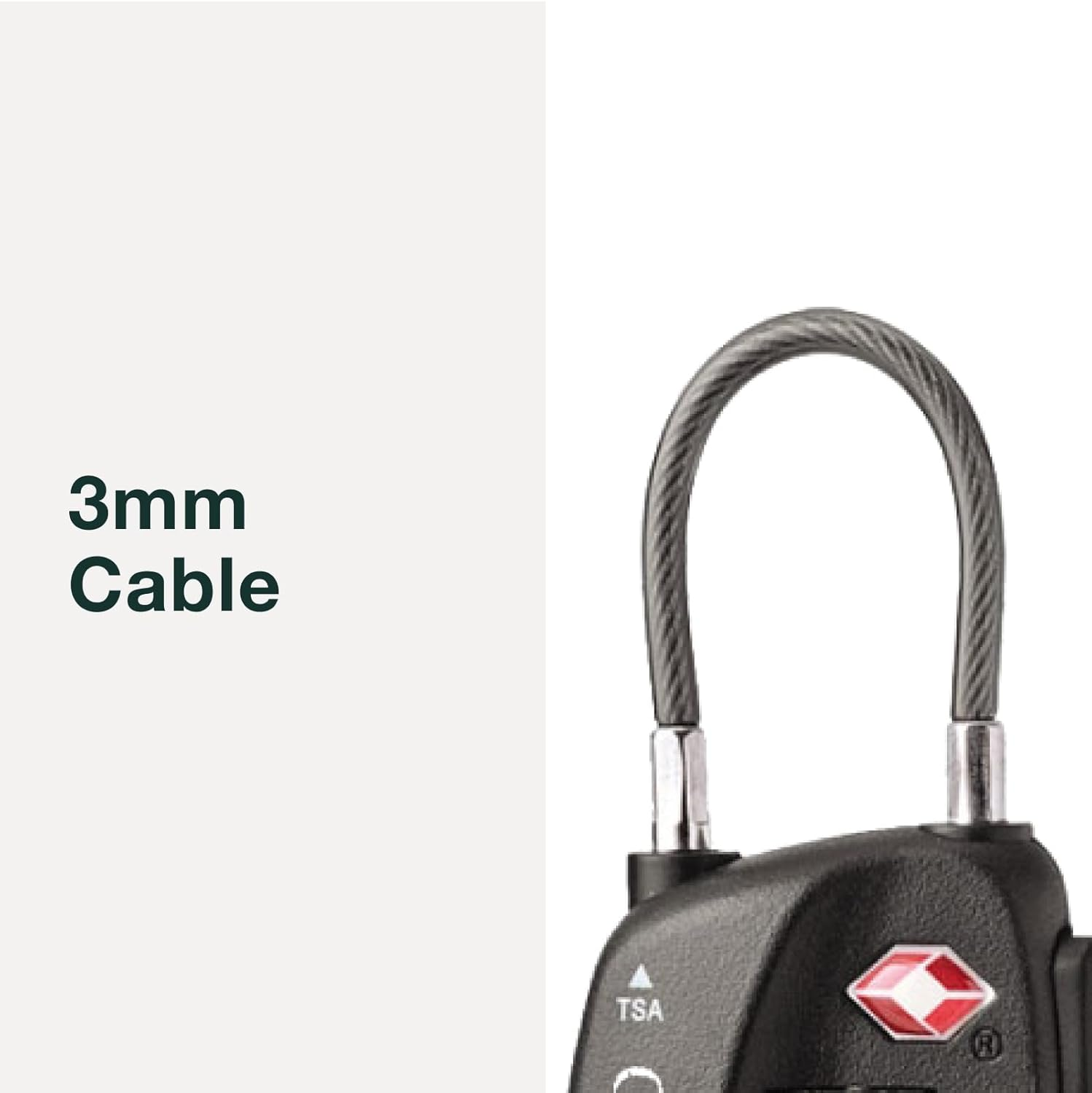 Osprey Europe TSA 3 Dial Cable Lock Unisex Black - O/S image number 3