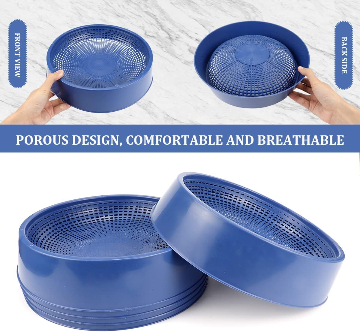 10 Pcs Plastic Pigeon Nest Bird Nest Bowls Pigeon Nest Bowl Breeding Hatching Nest for Pigeons Quails Breeding Hatching (Blue) image number 1