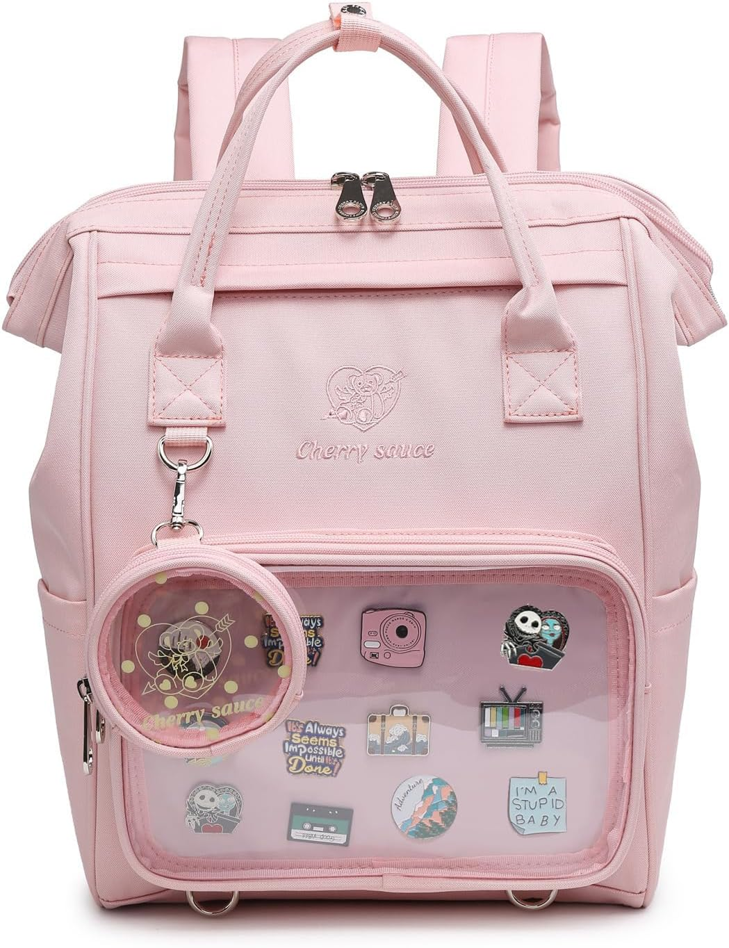 CHERRY SAUCE Ita Bag Pin Kawaii Cute Display Backpack for School Anime Cosplay with Insert