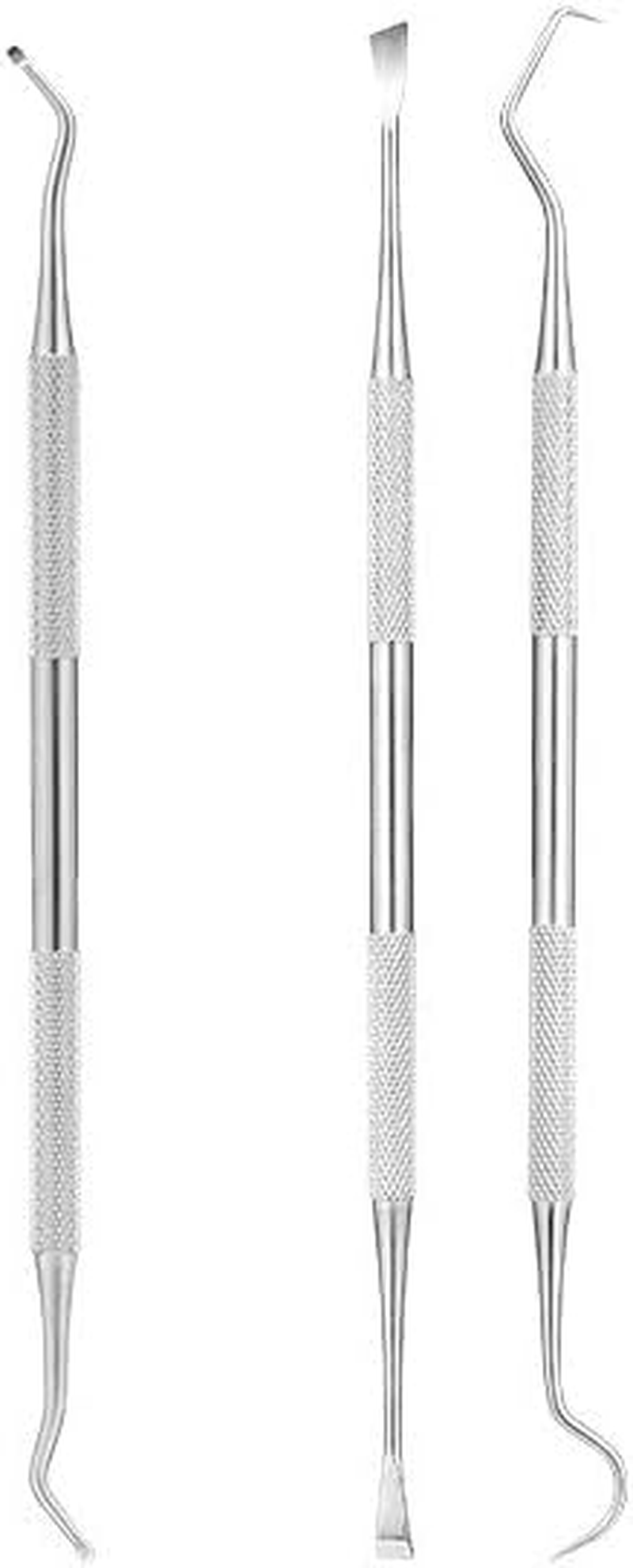 Dog Teeth Cleaning Tools Tarter Remover Canine Dental Scraper Scaler Tools Pet Tooth Cleaner Stainless Steel with Double Head (Style 1, One Size)