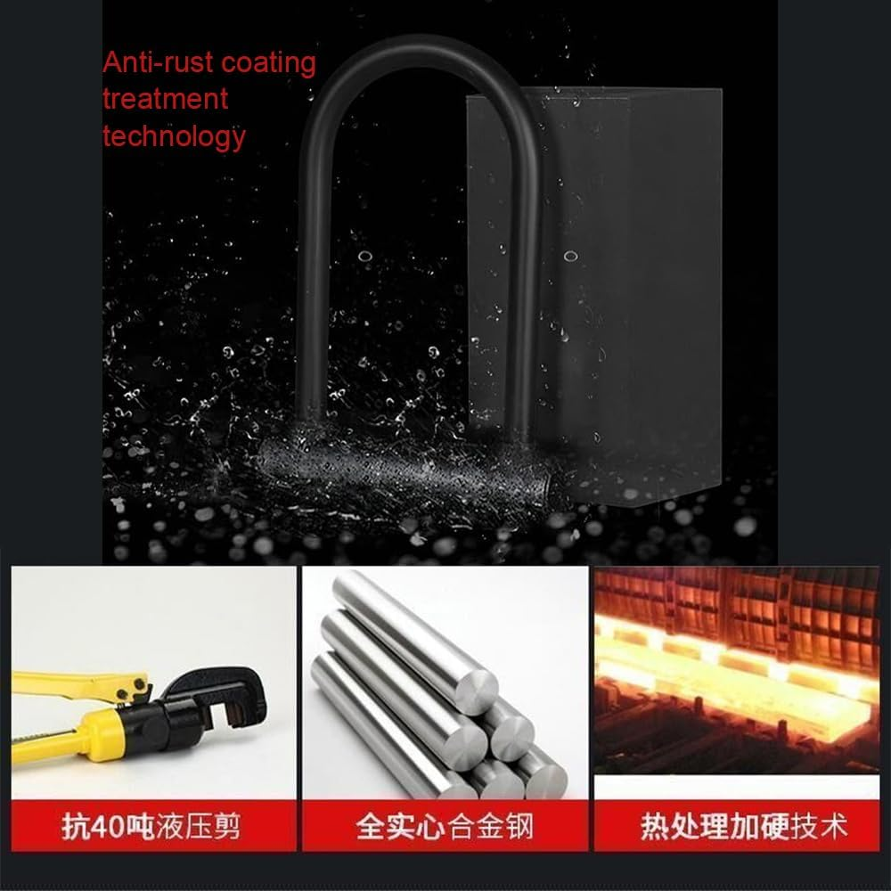 U Lock Bike, U-Lock Waterproof Anti-Theft Mountain Bike Anti-Hydraulic Shear Road Bicycle Motorcycle Lock Padlock, Bike U Lock for Bicycle, Motorcycle with Sturdy Mounting Bracket