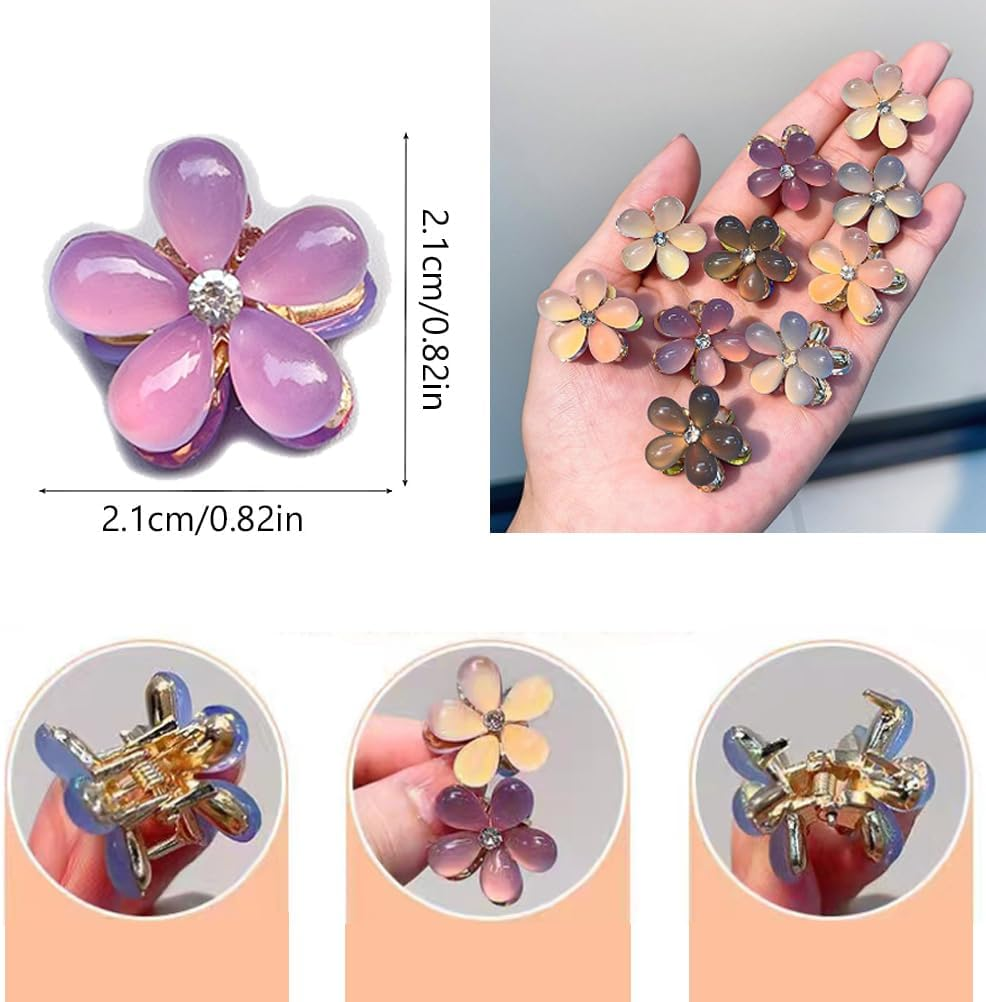 20 Pcs Mini Pearl Hair Claw Clip, Betterjonny Pearl Hair Barrettes Flower Pins Clips with Daisy Flower Design Sweet Cute Bangs Hair Barrettes Hair Accessories for Women Girls - A image number 4