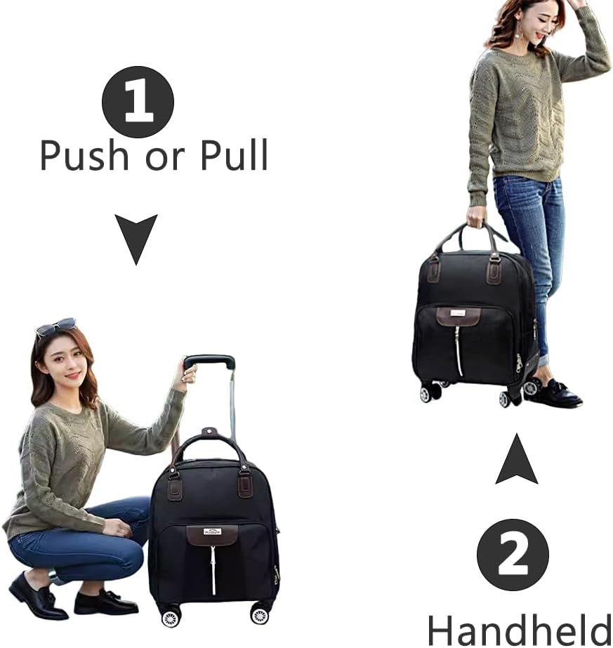 Softside Luggage with Wheels, with 360 Degree Wheels & Retractable Handle ，Suitcase for Travel Business Overnight,Max55L,Perfect for 1-3 Night Trips image number 1