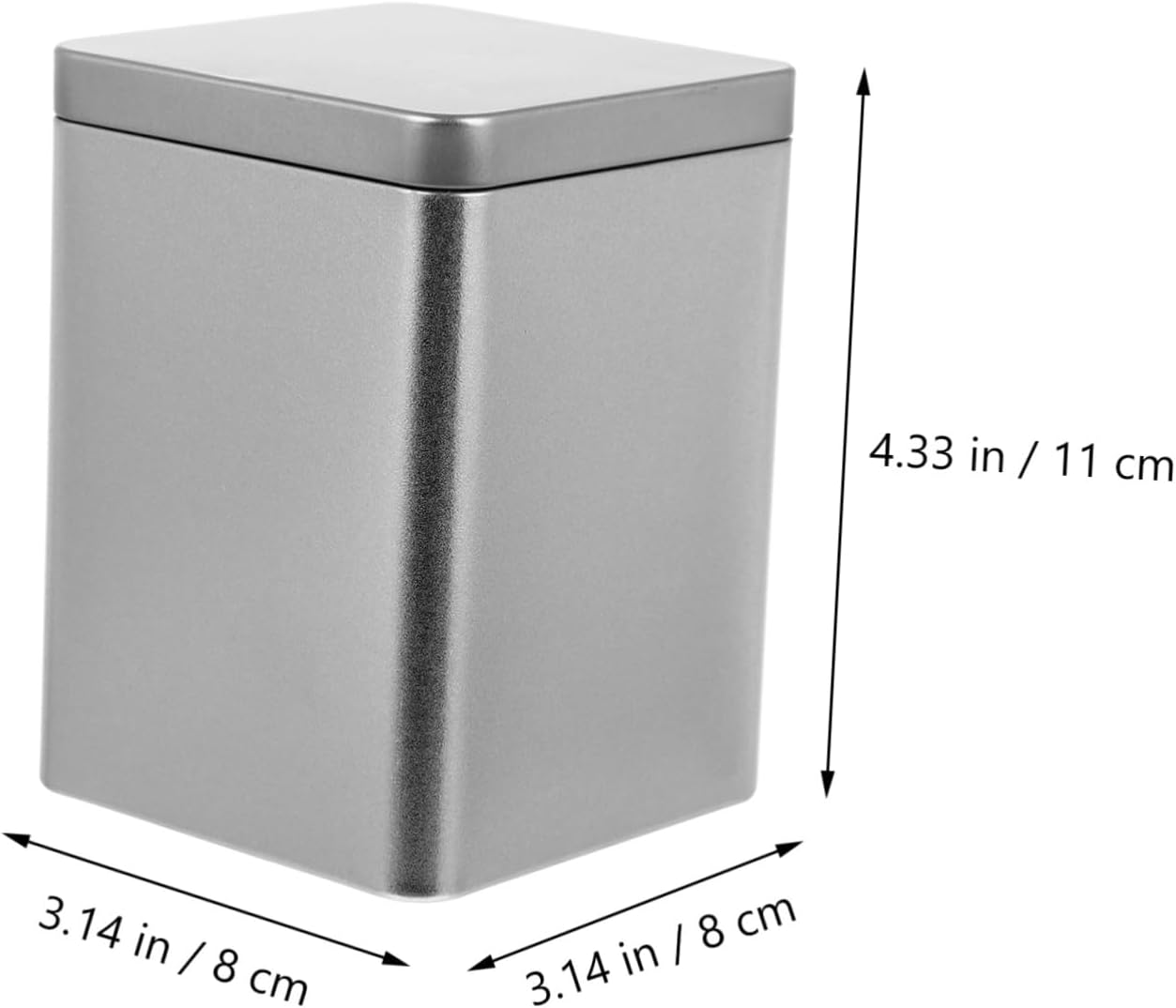 3Pcs Mini Metal Tea Storage Can Packaging Box Portable Wrapping Container Multi-Purpose Can for Home Shop Tea Store Use Silver Color