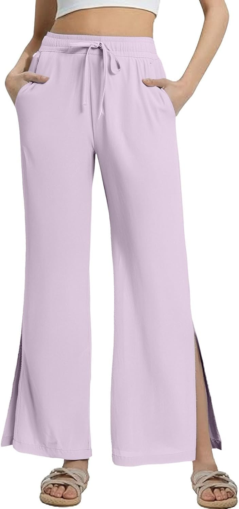 Black Maternity Trousers Women, Cropped Leggings with Pockets White Cropped Trousers for Women Yoga Pants Short Leg Crop Leggings plus Size Ladies Palazzo Tracksuit Size 28/30 Denim Palazzo Tracksuit image number 4