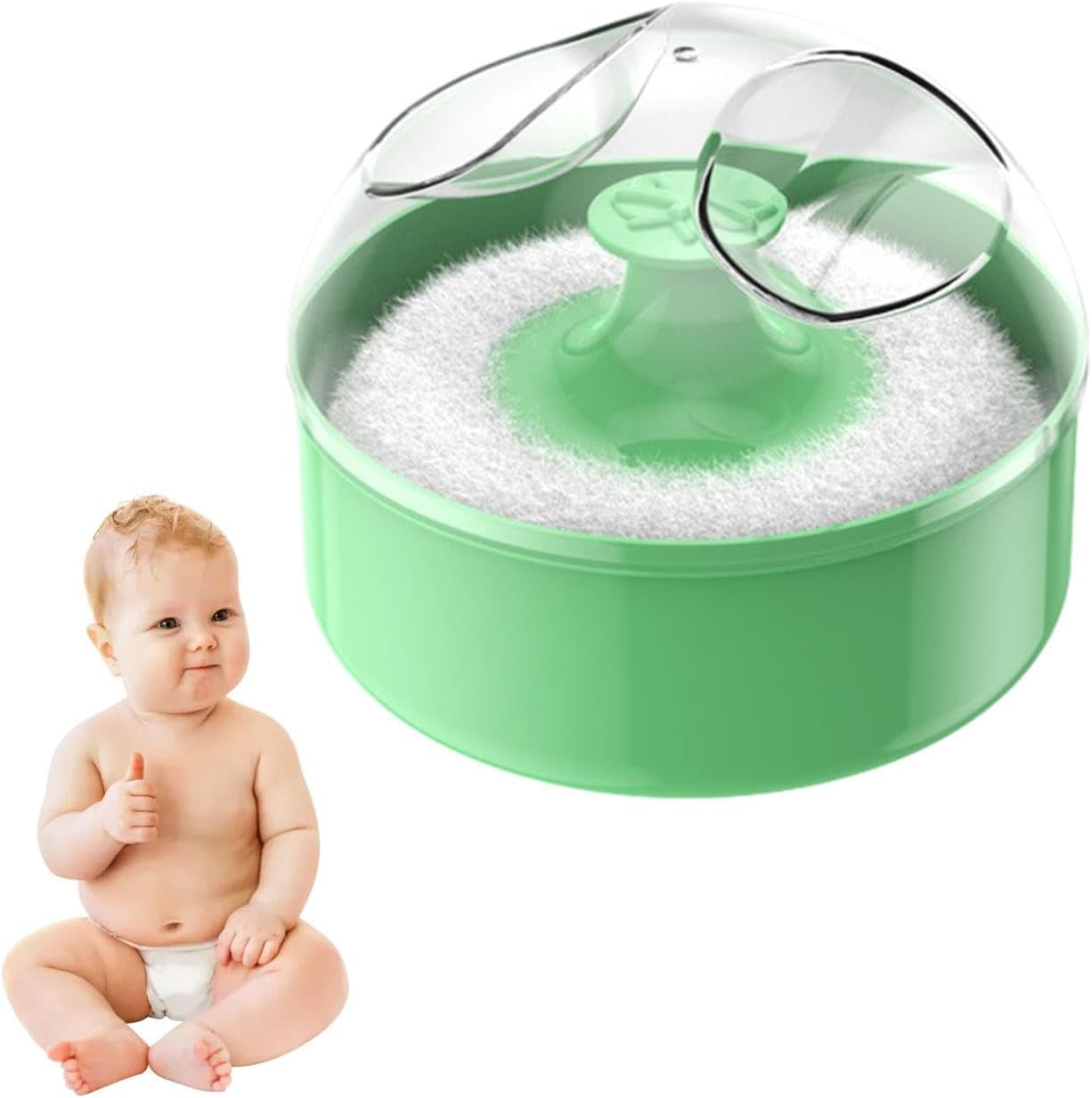 Powder Holder - Body Powder Applicator and Case, Gentle for Body Powder | Portable Storage Dust-Proof, Empty Powder Dispenser for Hygienic Use at Home And image number 1