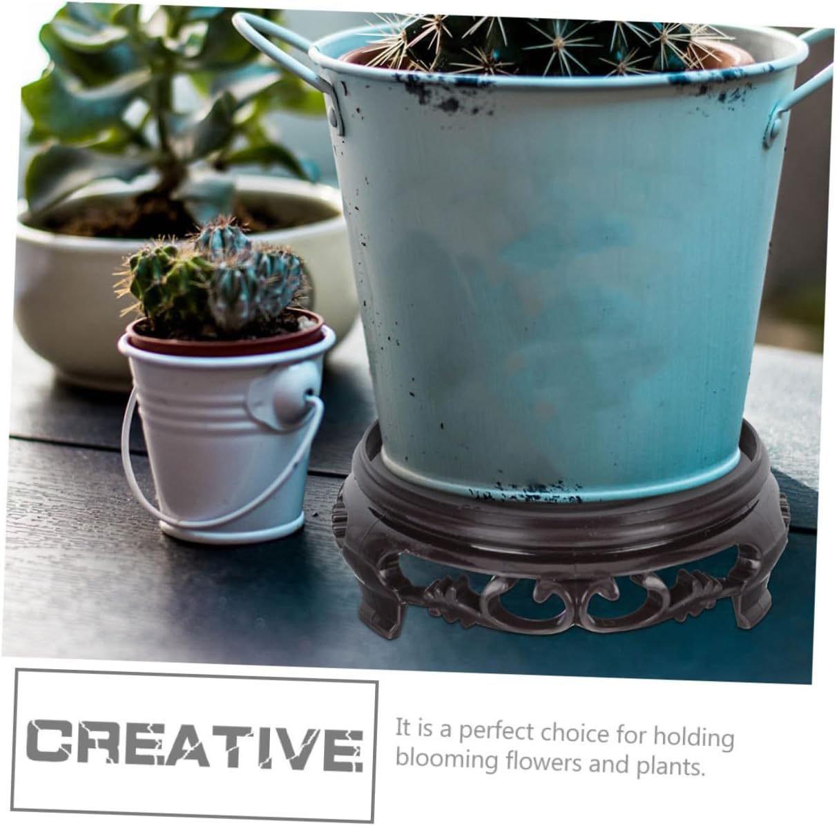 5Pcs Flowerpot Holder round Stand for Flower Planter Pot for Indoor Outdoor Gardening Use Flowerpot Racks Supplies image number 3