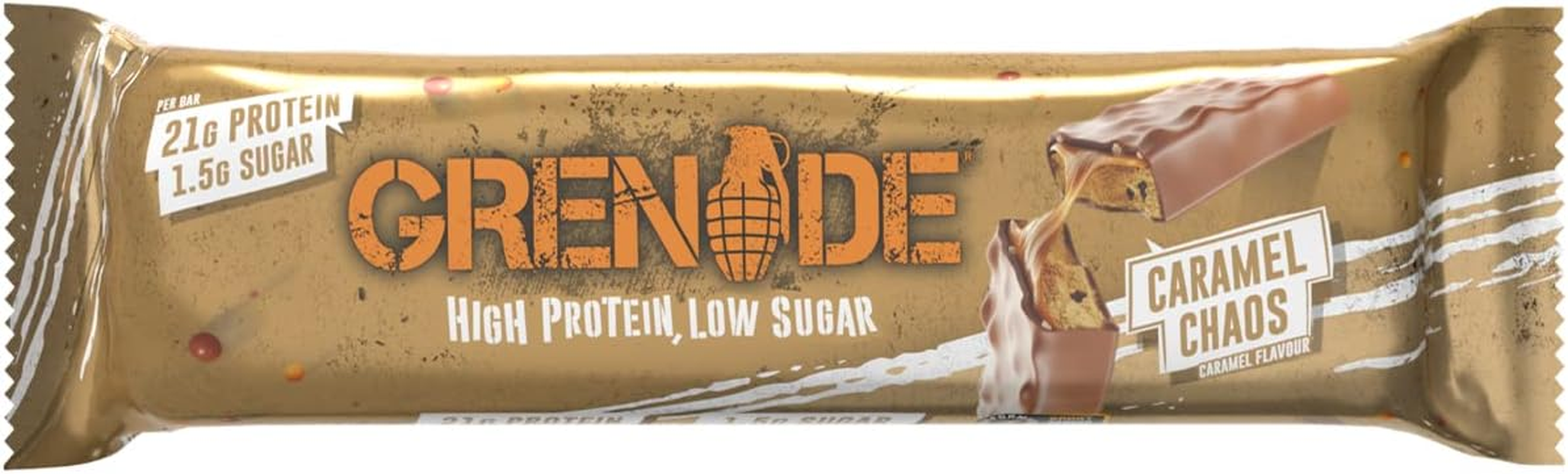 Grenade Carb Killa High Protein and Low Carb Bar, 12 X 60 G - Caramel Chaos image number 6