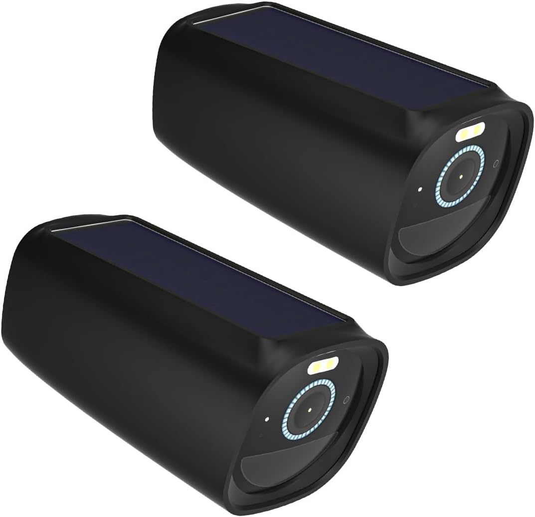 HOLACA Silicone Skin for Eufycam 3(S330) Wireless Home Security Camera System(2Pack) (Black) image number 5