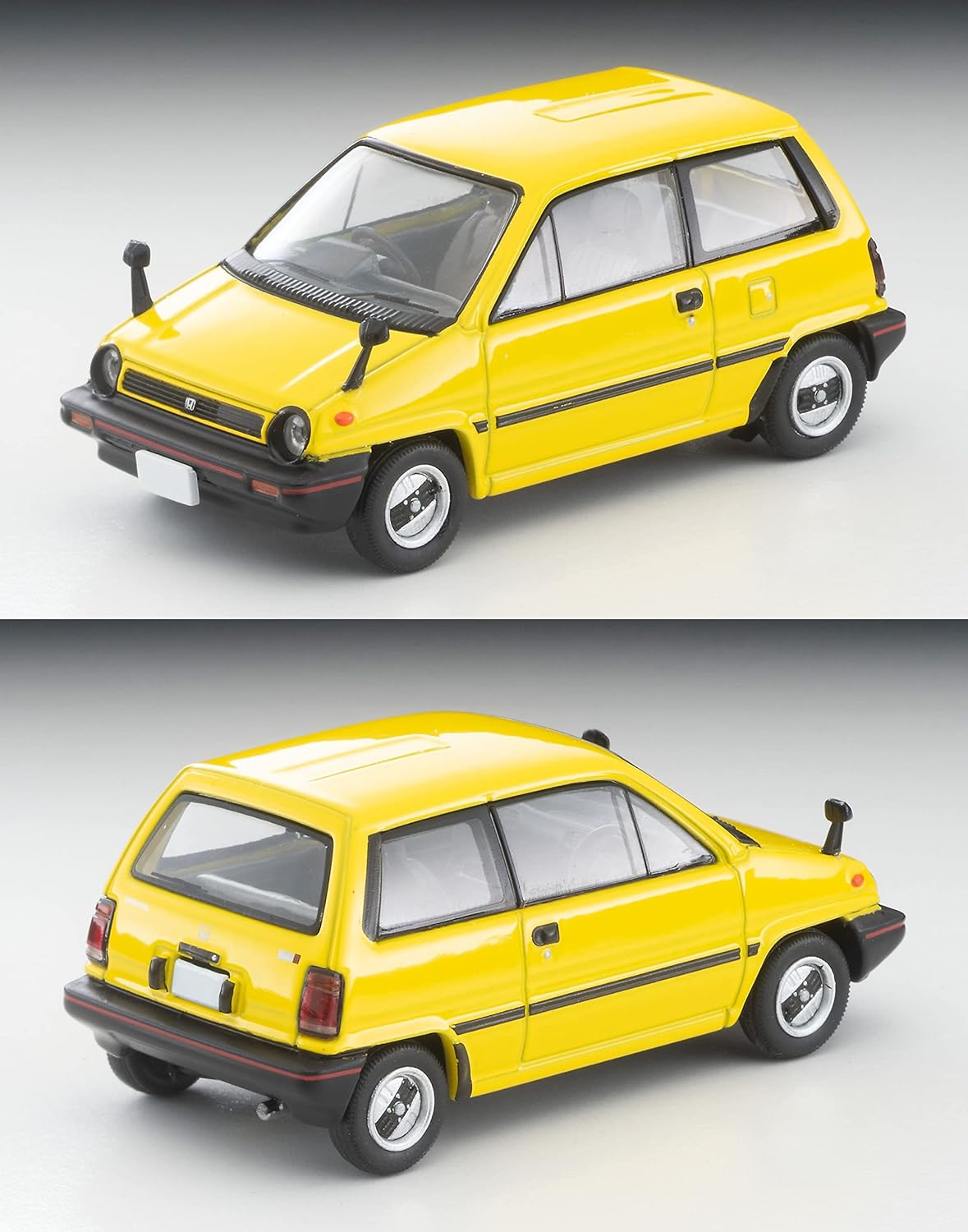 Tomica Limited Vintage Neo 1/64 Lv-N272B Honda City R Yellow with Moto Compo 81 Finished Product 316794 image number 1