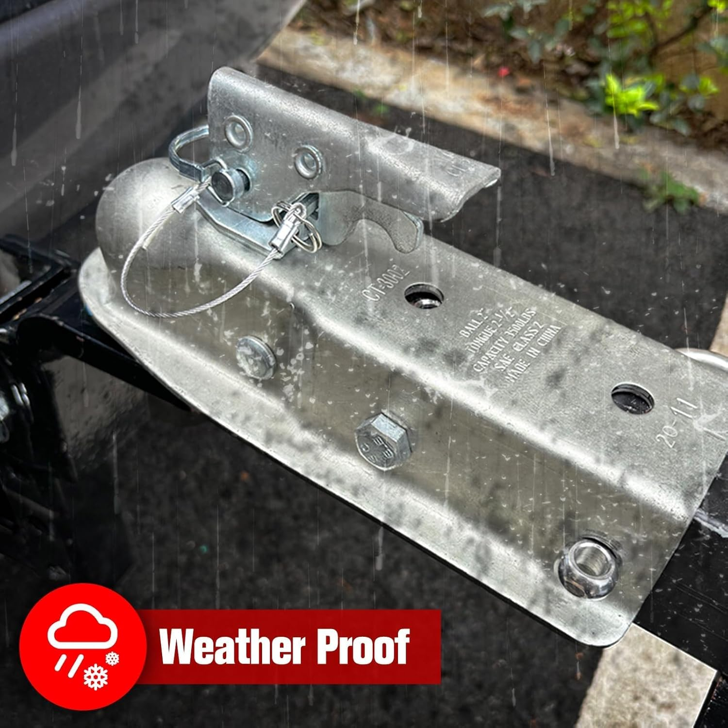 5 Pcs Trailer Coupler Pin Wire Lock Pins 5/16-Inch Diameter 1-3/4-Inch Long Square Trailer Hitch Pin with Prevents Loss Rope for Heavy Duty Farm Trailers Wagons Towing Lawn and Hitches image number 4