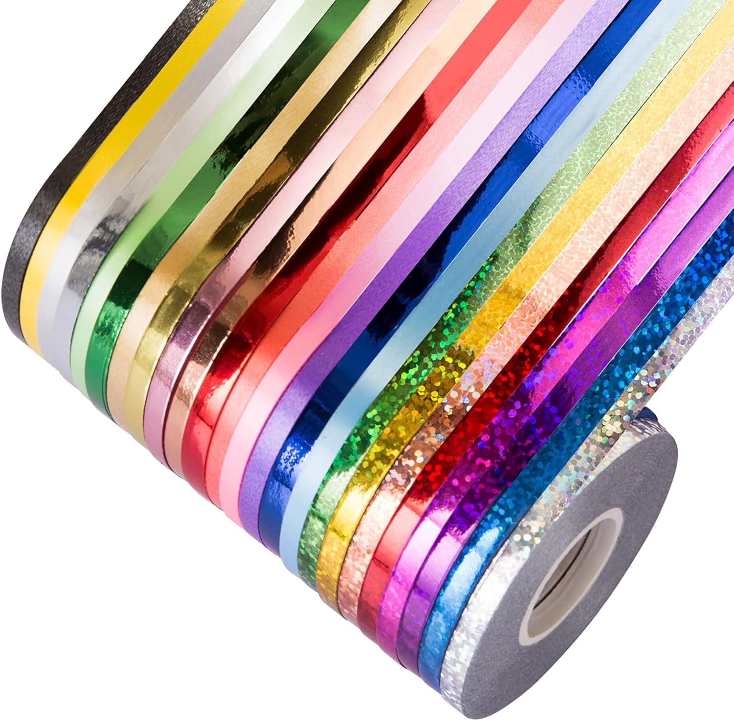 LEMESO 24 Rolls Curling Ribbon Assorted Colors Balloon String for Crafts Gift Wrapping,Party Decor, Florist Bows & Wedding Decoration(20M/Rolls) image number 3