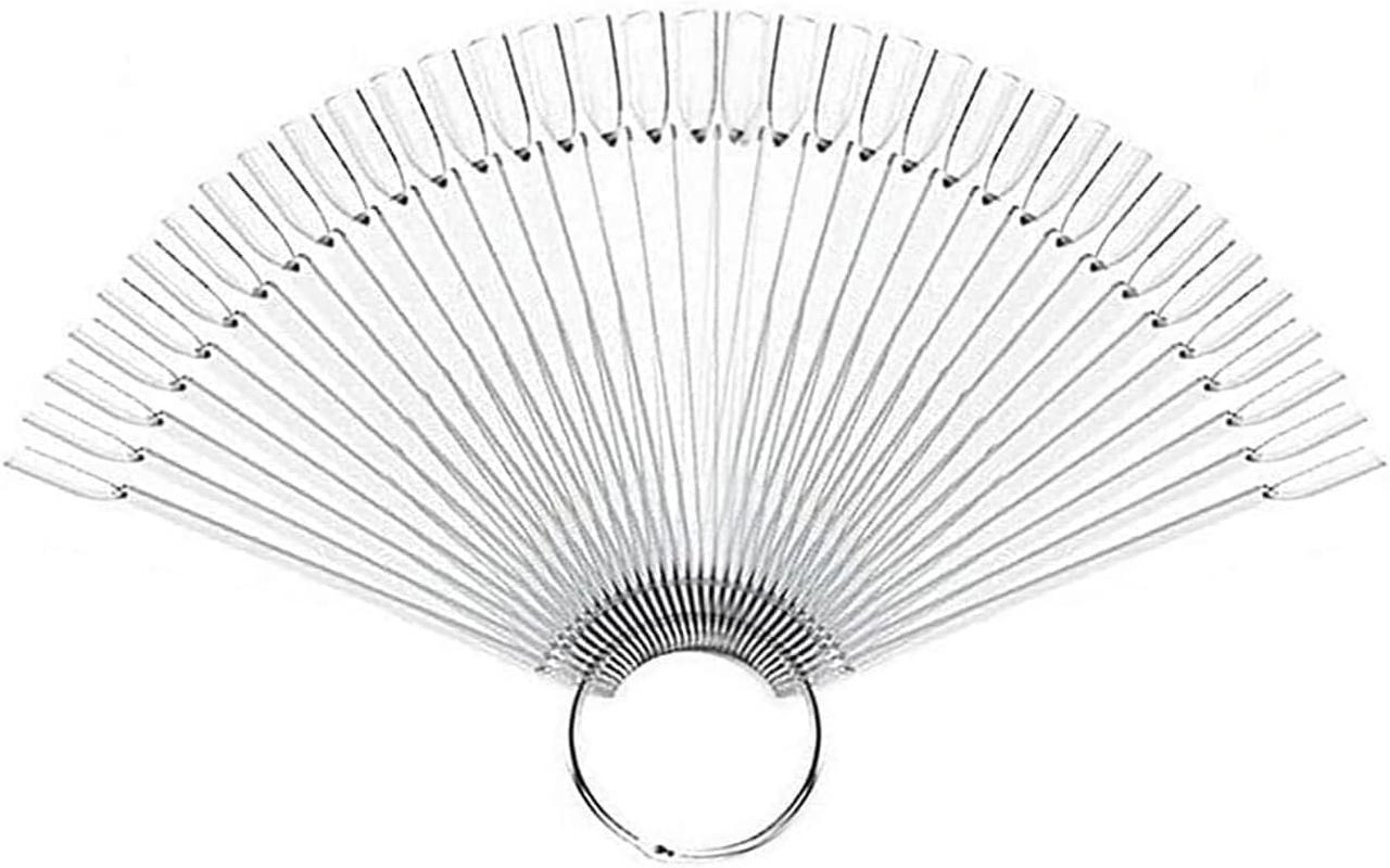 50X Nail Swatches Practice Stick Polish Card Color Display Wheel Chart Stick Tip (Clear) image number 1