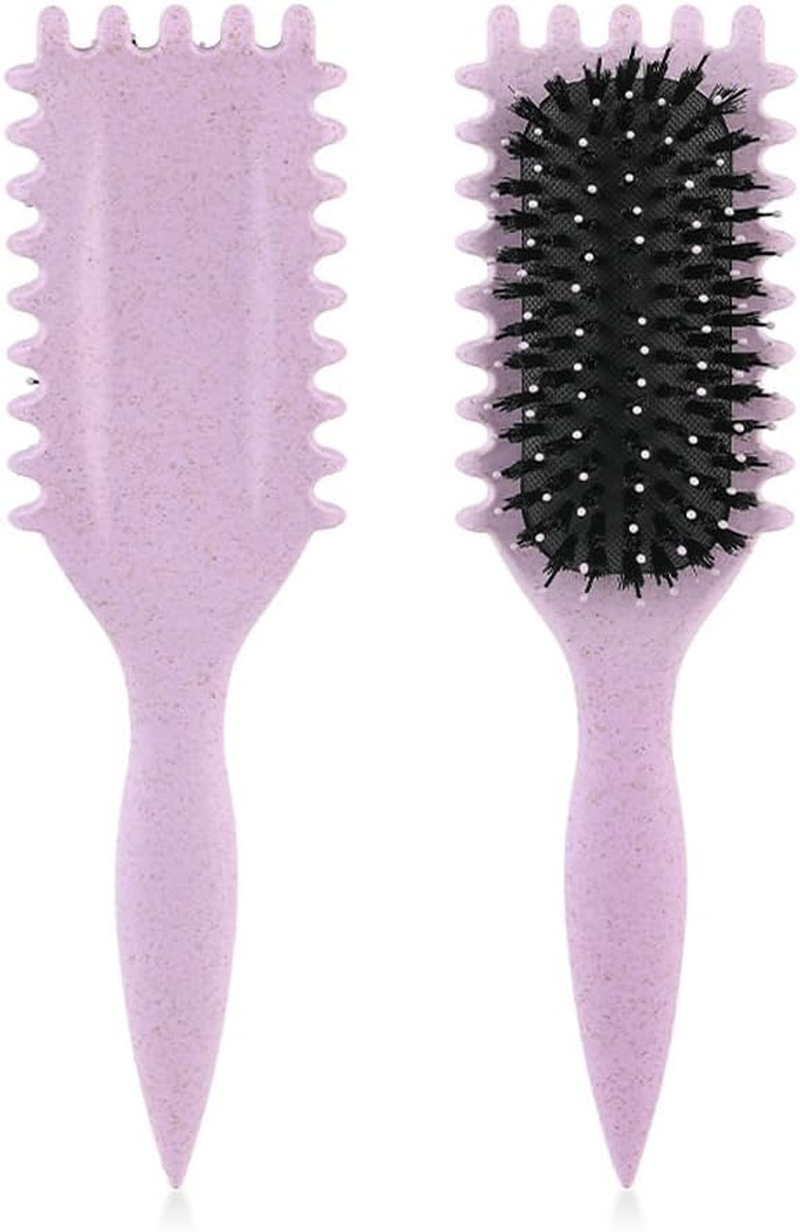 Leona Co Women Curl Define Styling Defining Brush Hair Stylishing Tool Curl Brush Hair Brush for Combing and Shaping (White)