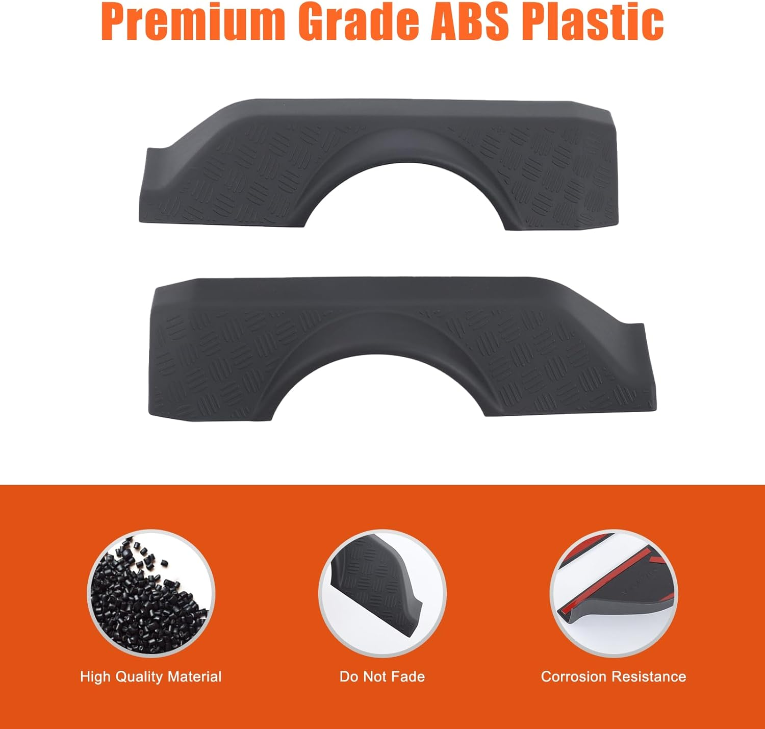 Tumukiw 2PCS Rear Door Armor Corner Guards Compatible with INEOS Grenadier 2022-2025 Accessories, Tail Light Cover Guards Protector Rear Quarter Panel Textured Black Decoration image number 5