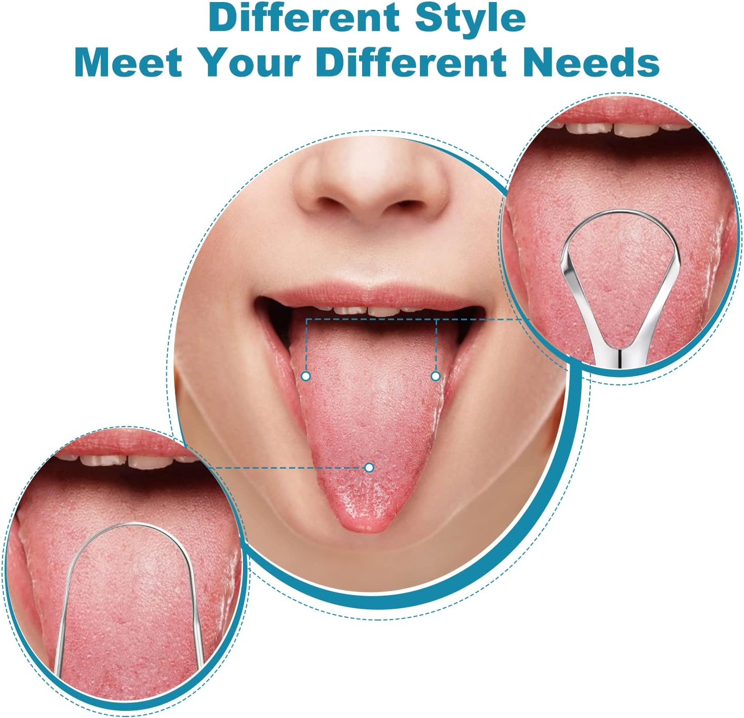 Tongue Cleaner, Portable Tongue Cleaner, Stainless Steel, Easy to Use, Tongue Scraper for Adults and Kids, Professional Tongue Scraper for Fresh Breath in Seconds image number 4