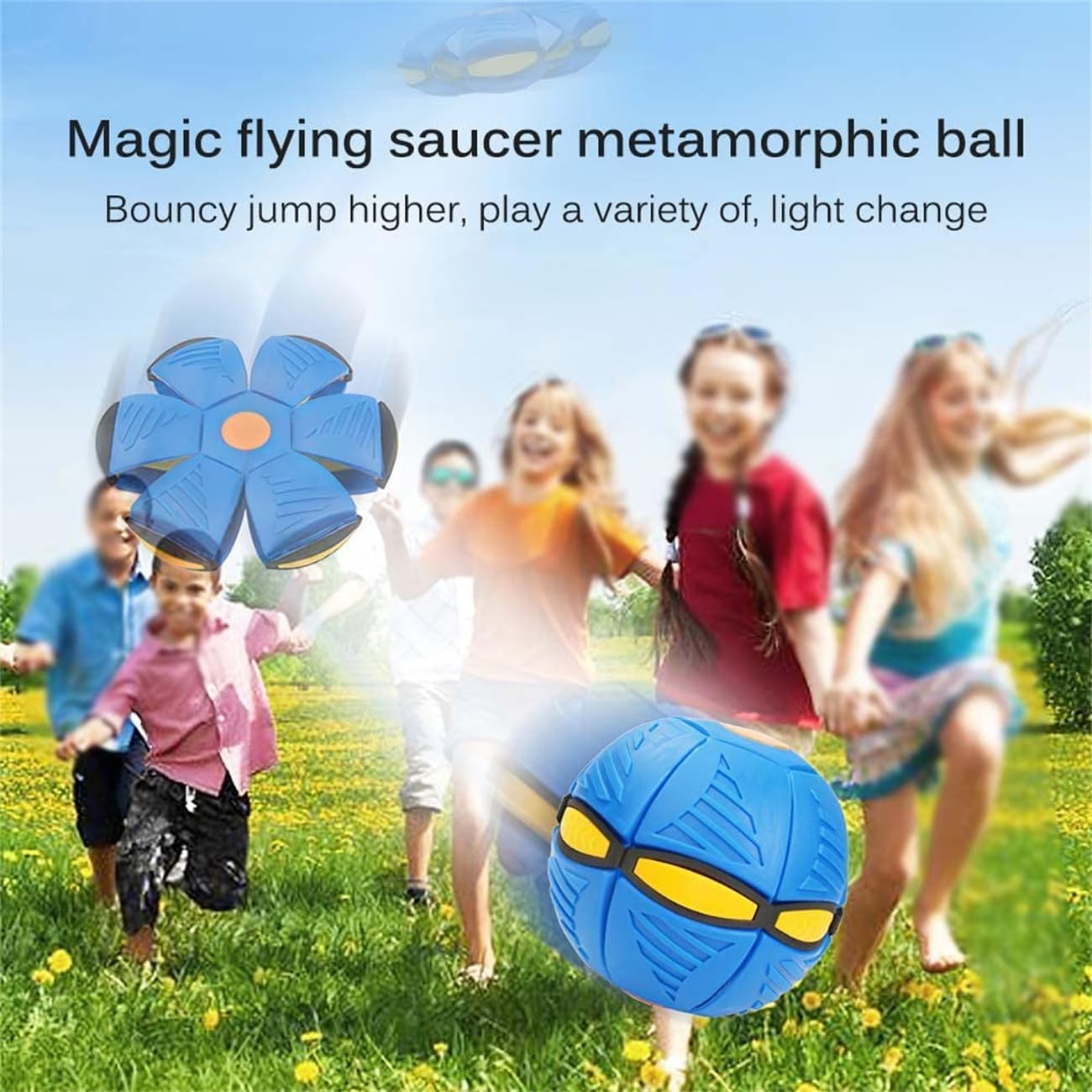 Pet Toy Flying Saucer Ball for Dogs, Portable Flying Saucer Toys, Stomp Magic Ball, Magic Creative Decompression Balls for Pet - Red image number 5