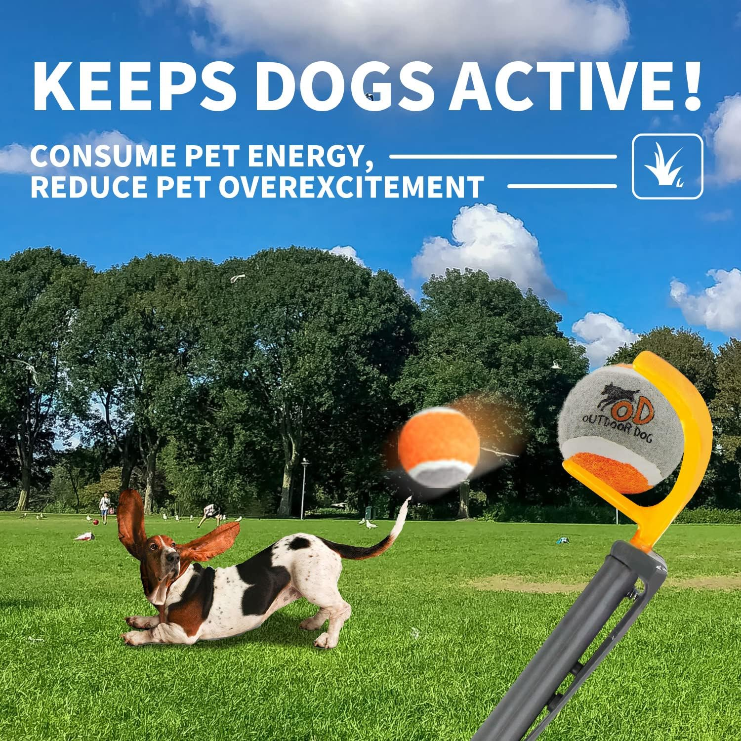 All for Paws Outdoor Dog Retractable Ball Thrower image number 2
