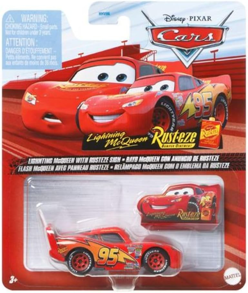 Disney Pixar Cars Lightning Mcqueen with Rusteze Sign Diecast Car image number 1