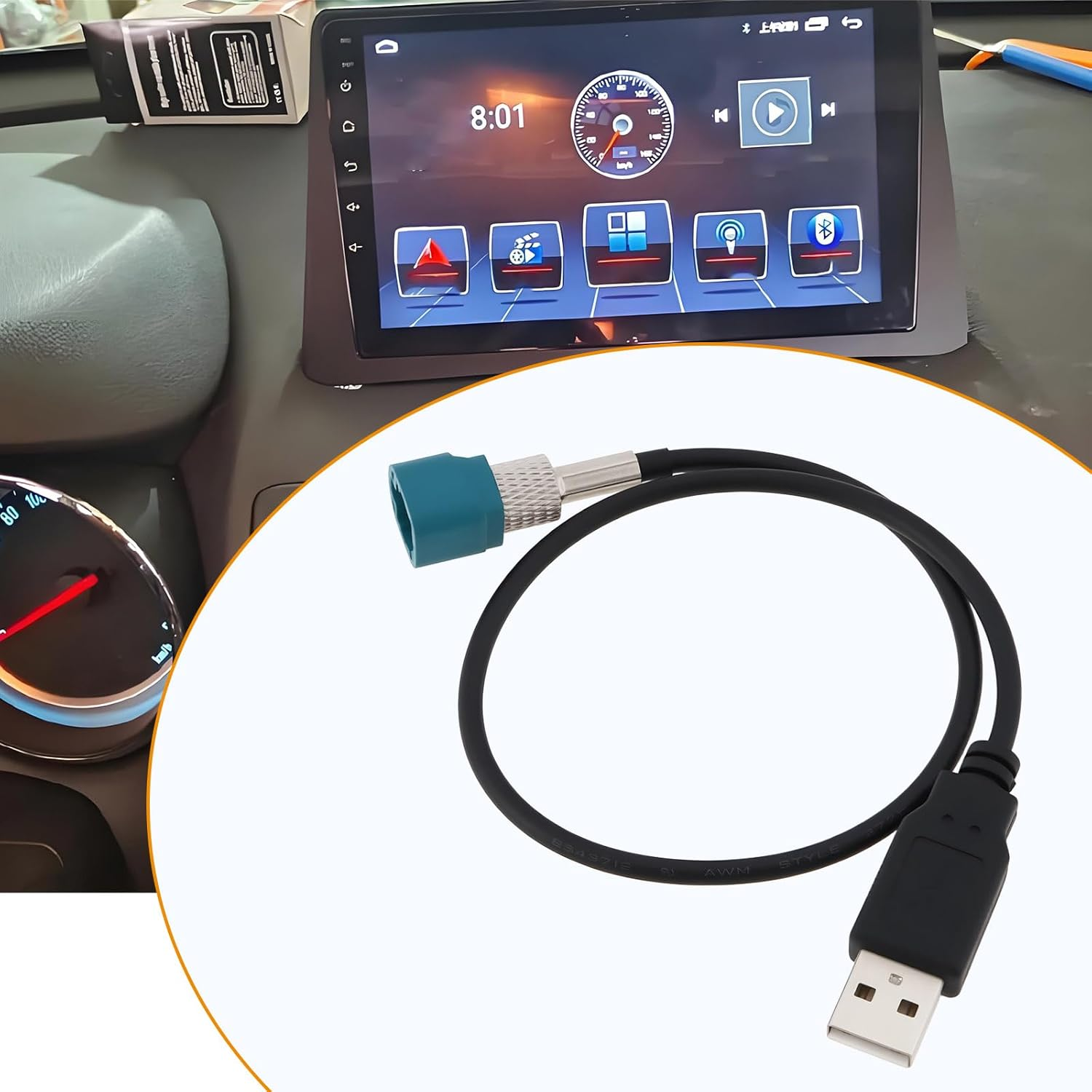 Car Most Hosts USB to HSD LVDS Adapter Cable 30Cm for Car Audio Navigation image number 2
