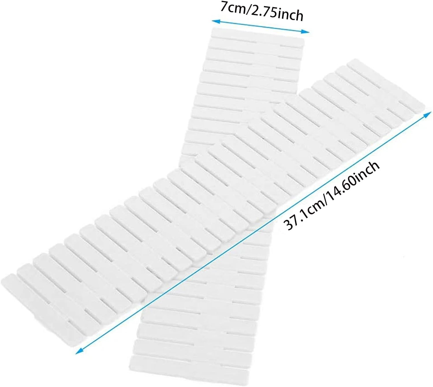 KCTOAMZ 24 PCS Adjustable Drawer Divider DIY Storage Shelves Household Free Combination Partition Board Makeup Sock Underwear Organizer for Desktop,Drawer,Makeup,Dresser (White) image number 6