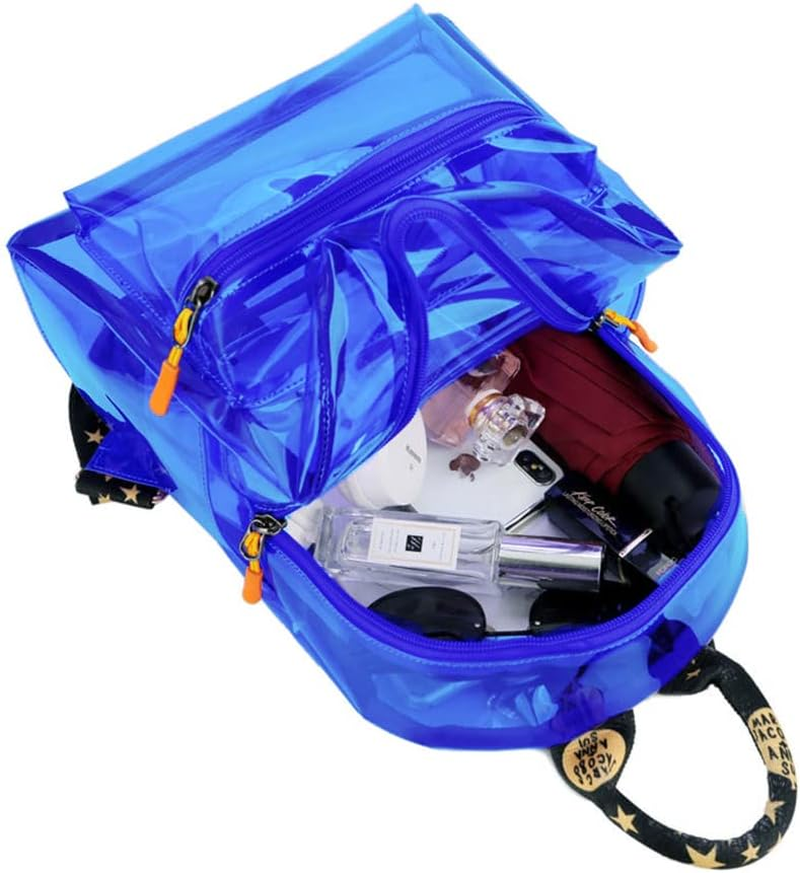 Heavy Duty Transparent Clear Backpack,Tinyat See through Clear Bag for School, Concerts, Sports, Travel and Daily Use image number 5