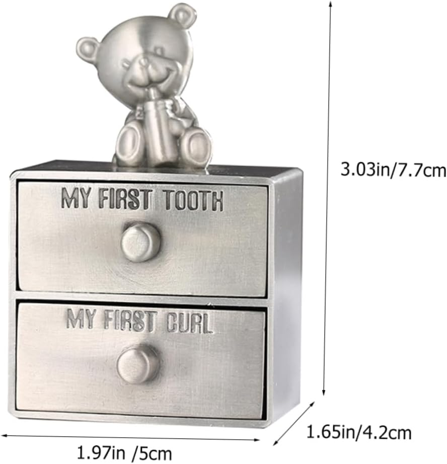 Tooth Storage Box and Baby Tooth Holder for Boys and Girls Small Desktop Keepsake Container for and Curls image number 4