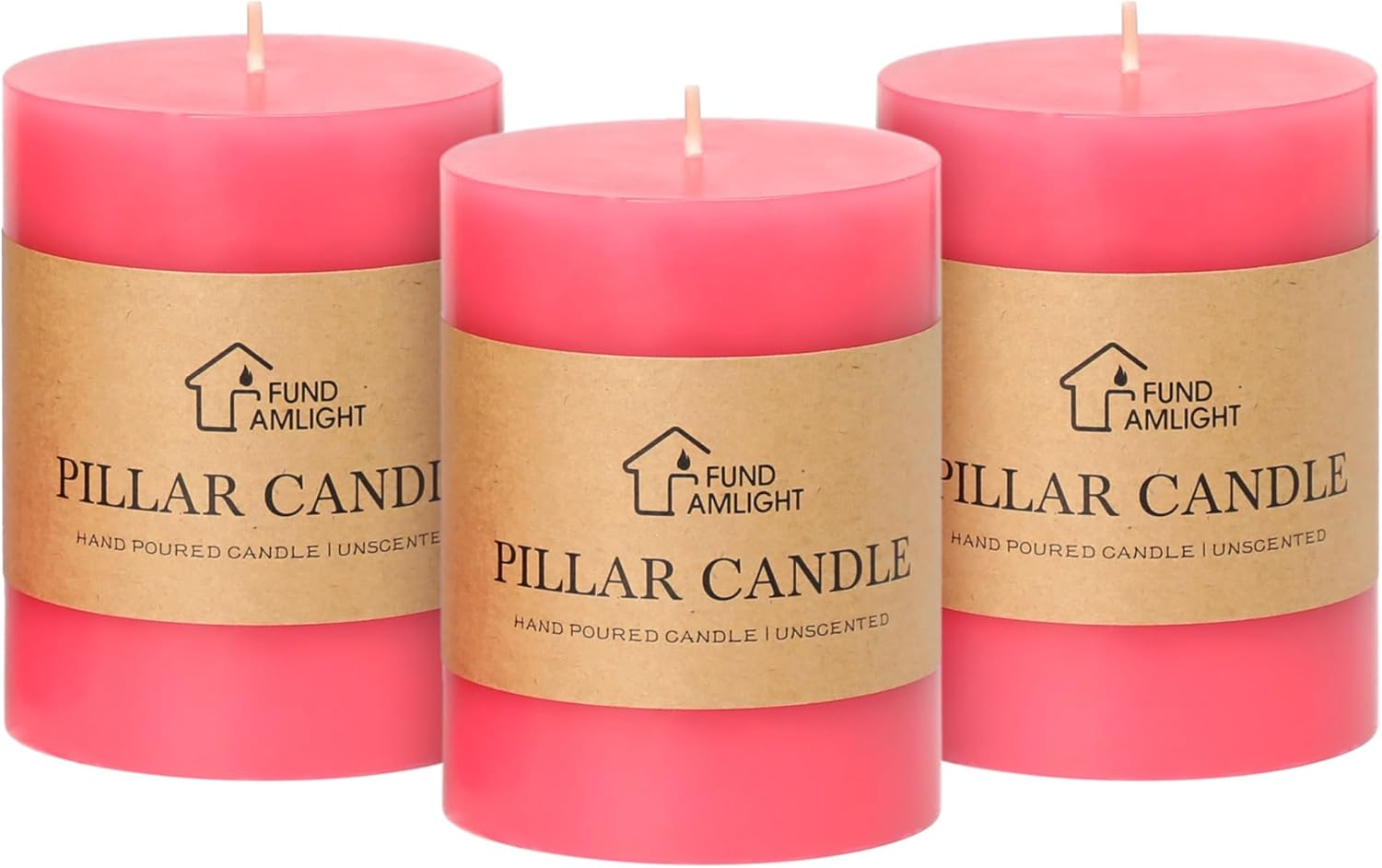 3X4 Inch Yellow Pillar Candles Set of 3 - Decorative Unscented Pillar Candle, Long Burning Dripless Candle for Table Decor, Smokeless Large Pillar Candles for Wedding Table Decor image number 7