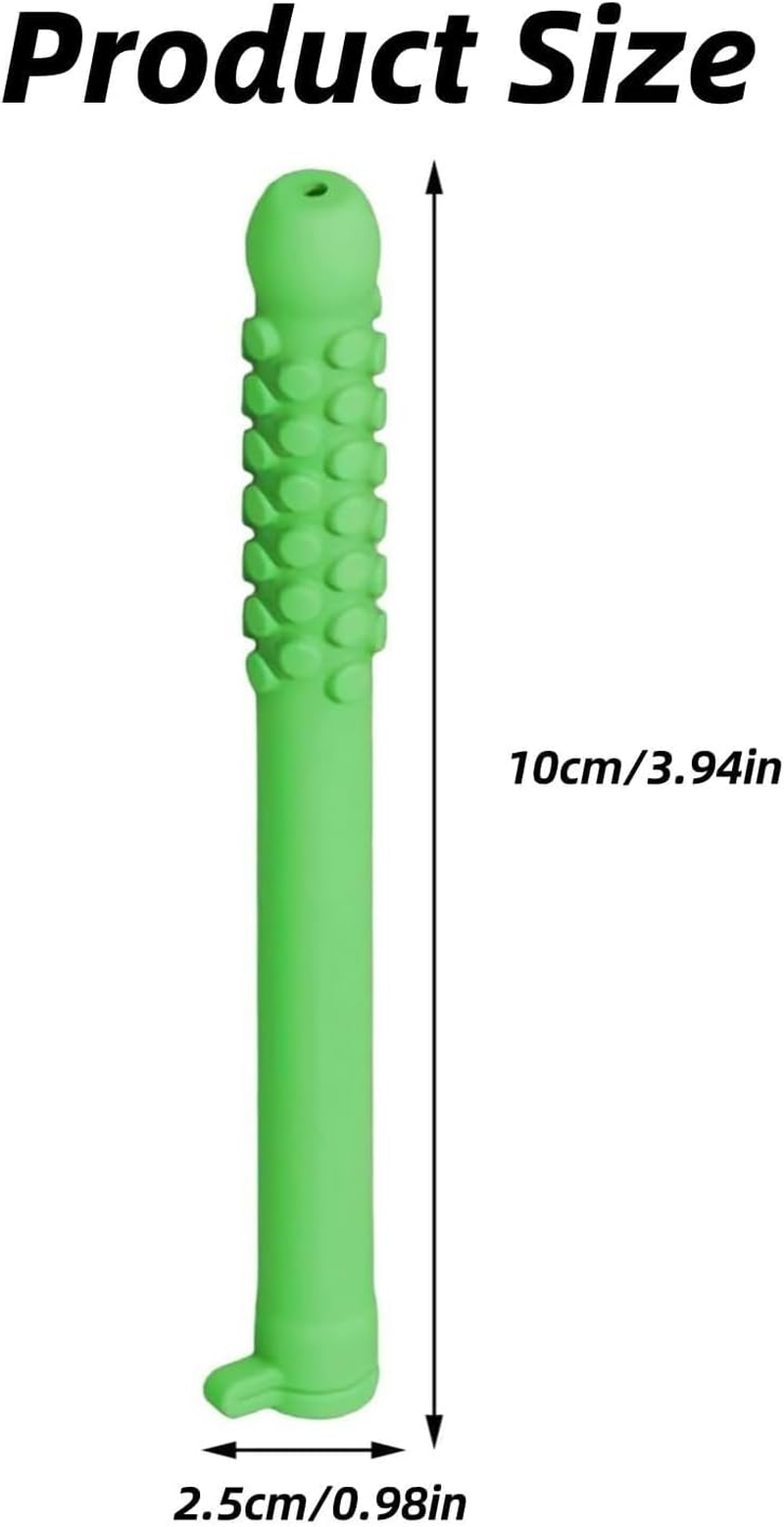 Reusable Silicone Chewable Sticks for Adults Flavor Infused Oral Sensory Tool Stick 3 Pack Travel-Friendly Flavour Oral Relief Smoking Fidget Relief Sticks Orange/Strawberry/Mint