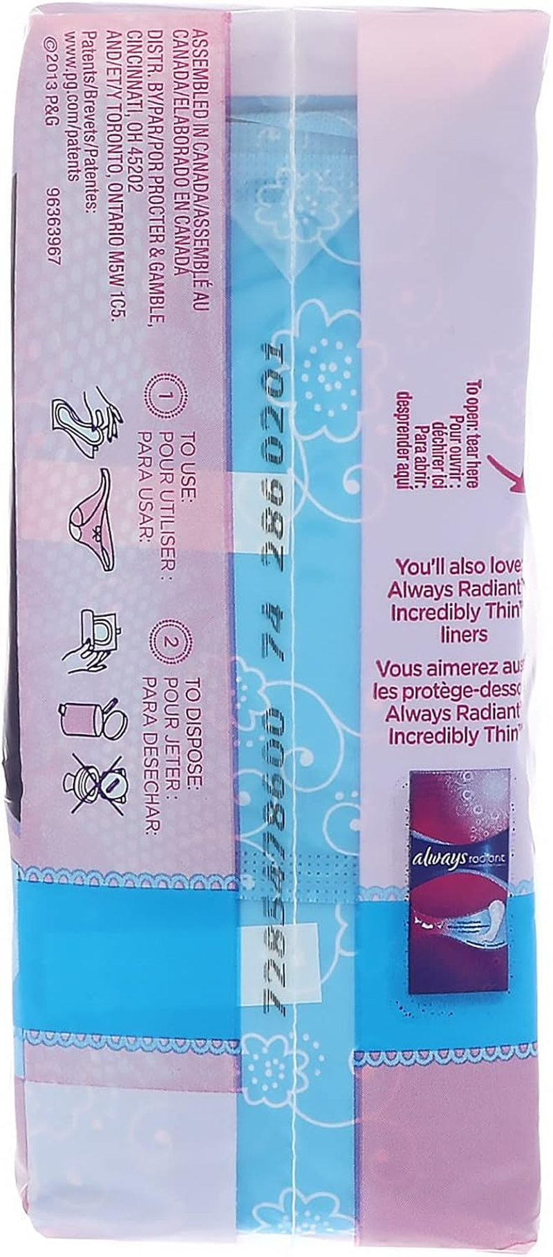Always Thin Daily Liners, Unscented, 120 Liners image number 1