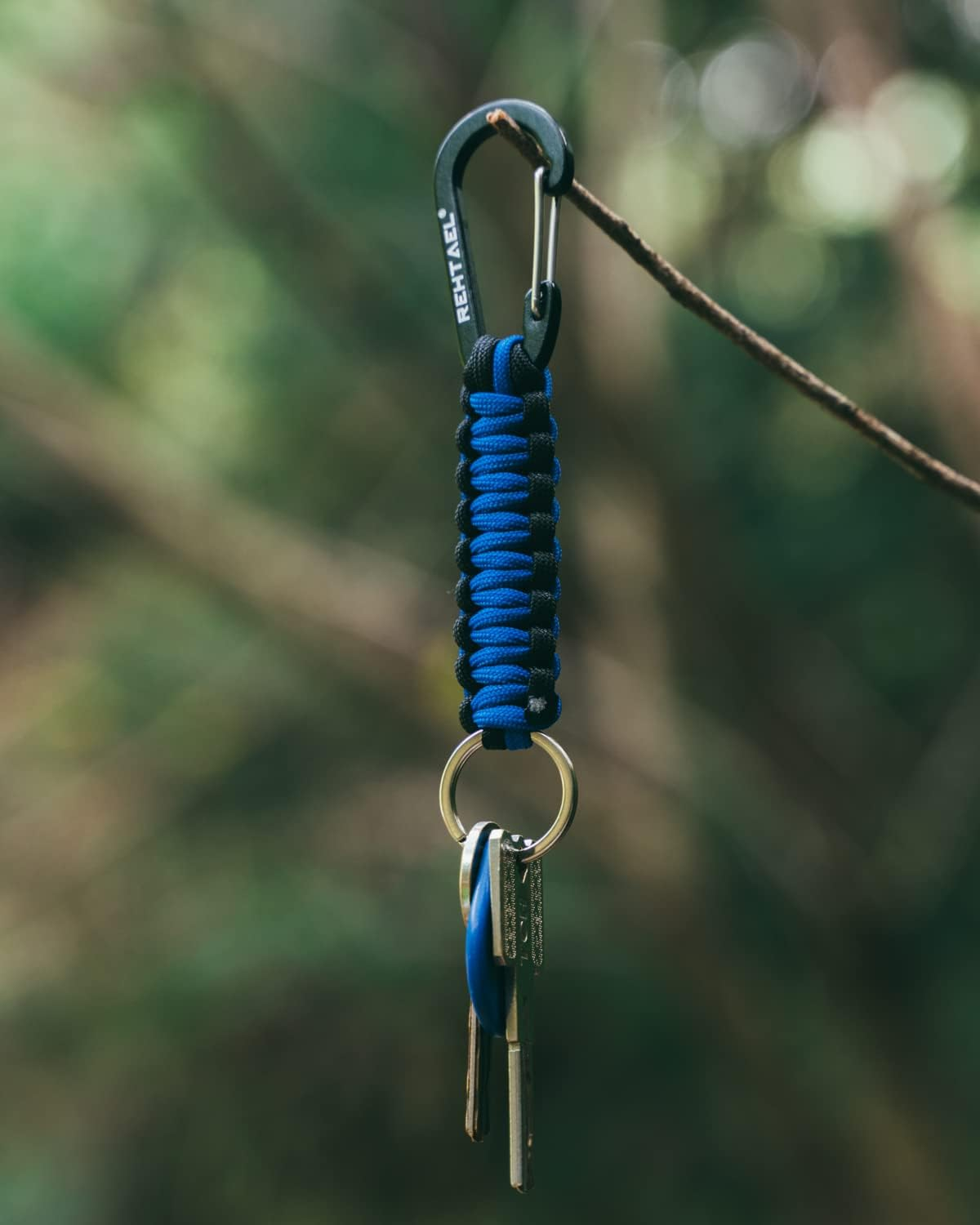 REHTAEL Paracord Keychain Carabiner for Men/Women, Military Braided Key Chain with Clip, Heavy Duty Key Lanyard for Backpack image number 1